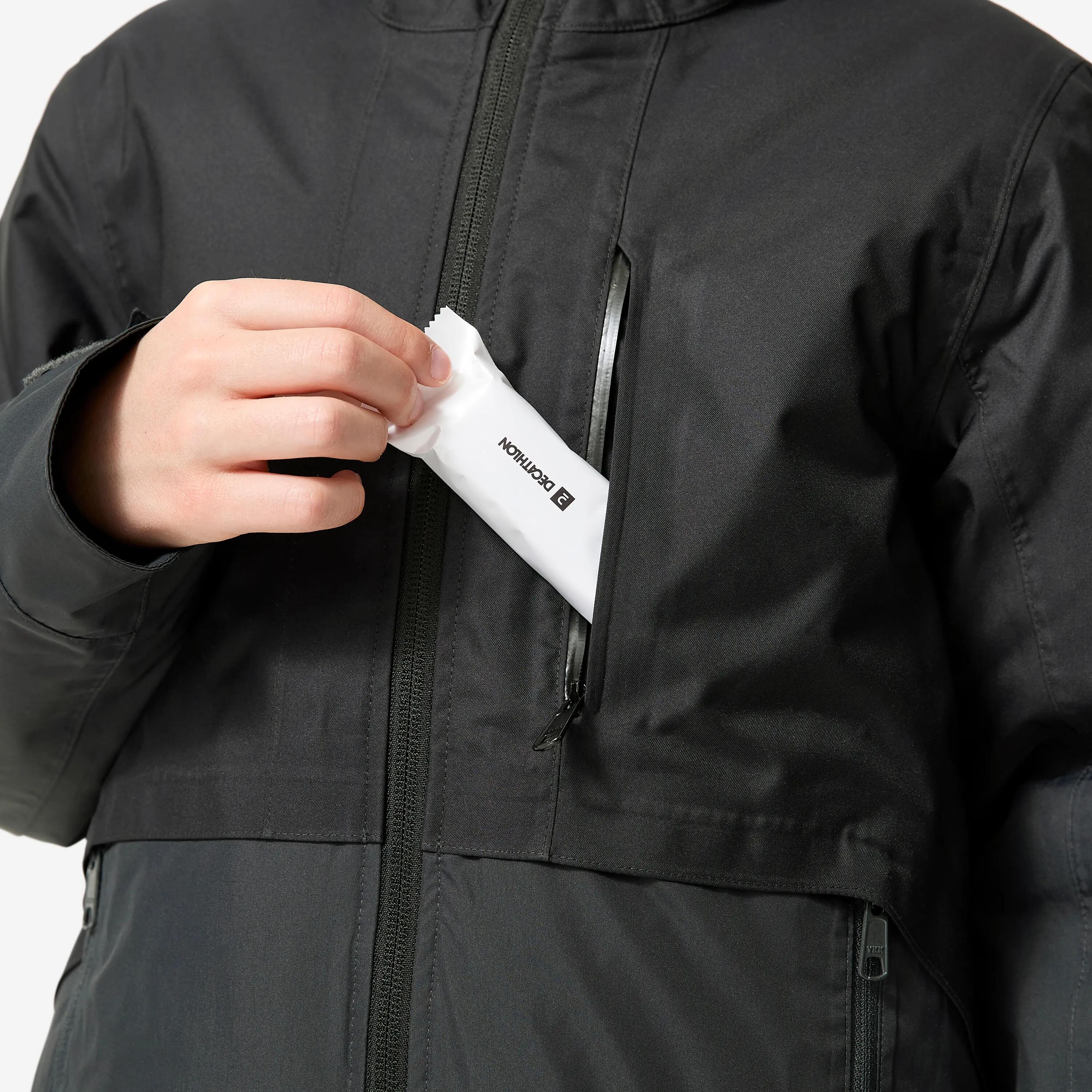 Chaqueta cálida de senderismo niños 7-15 años, MH500 3en1 gris  9/18