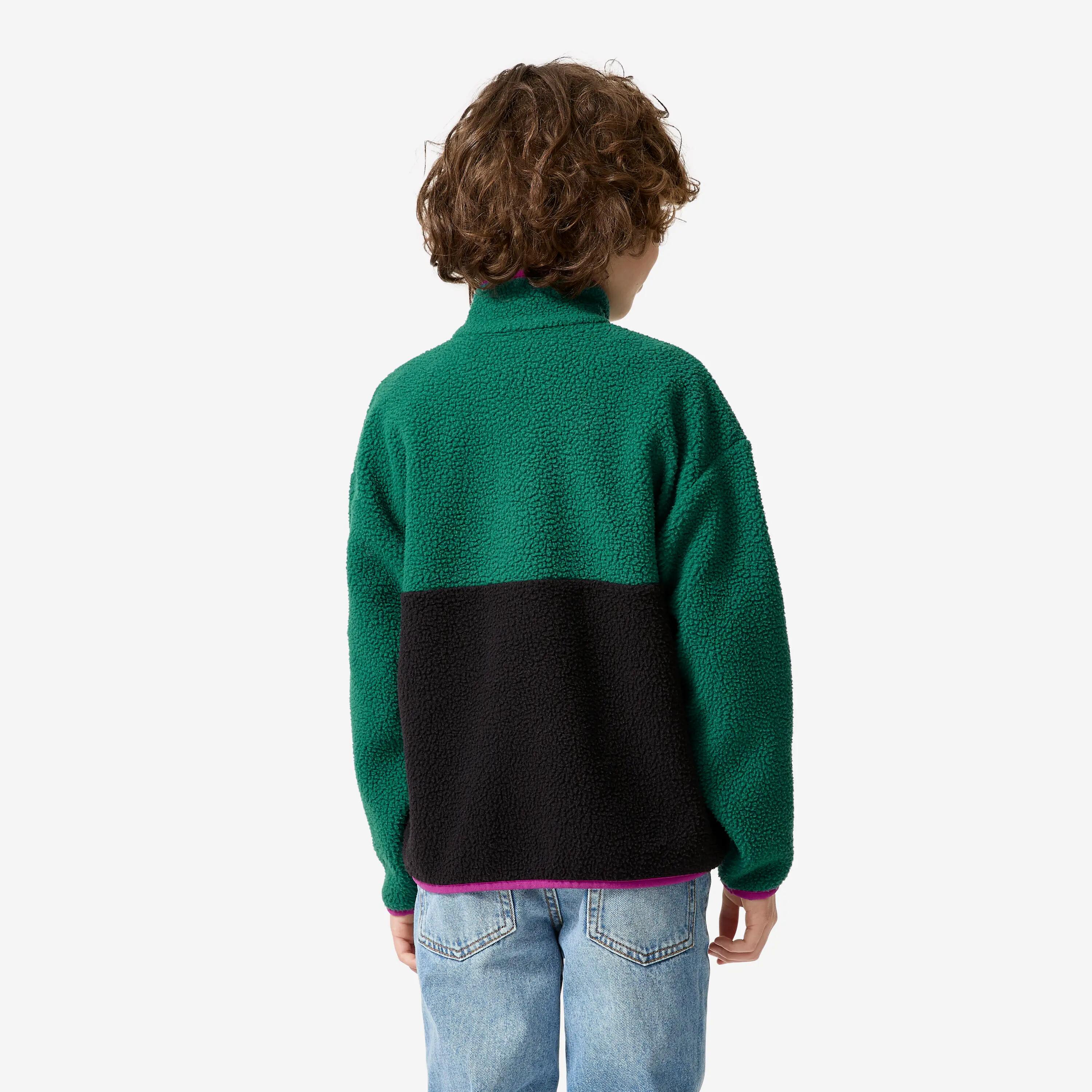 Kids’ Half-Zip Sherpa Fleece Sweater, NH 500 Age 7–15 4/14