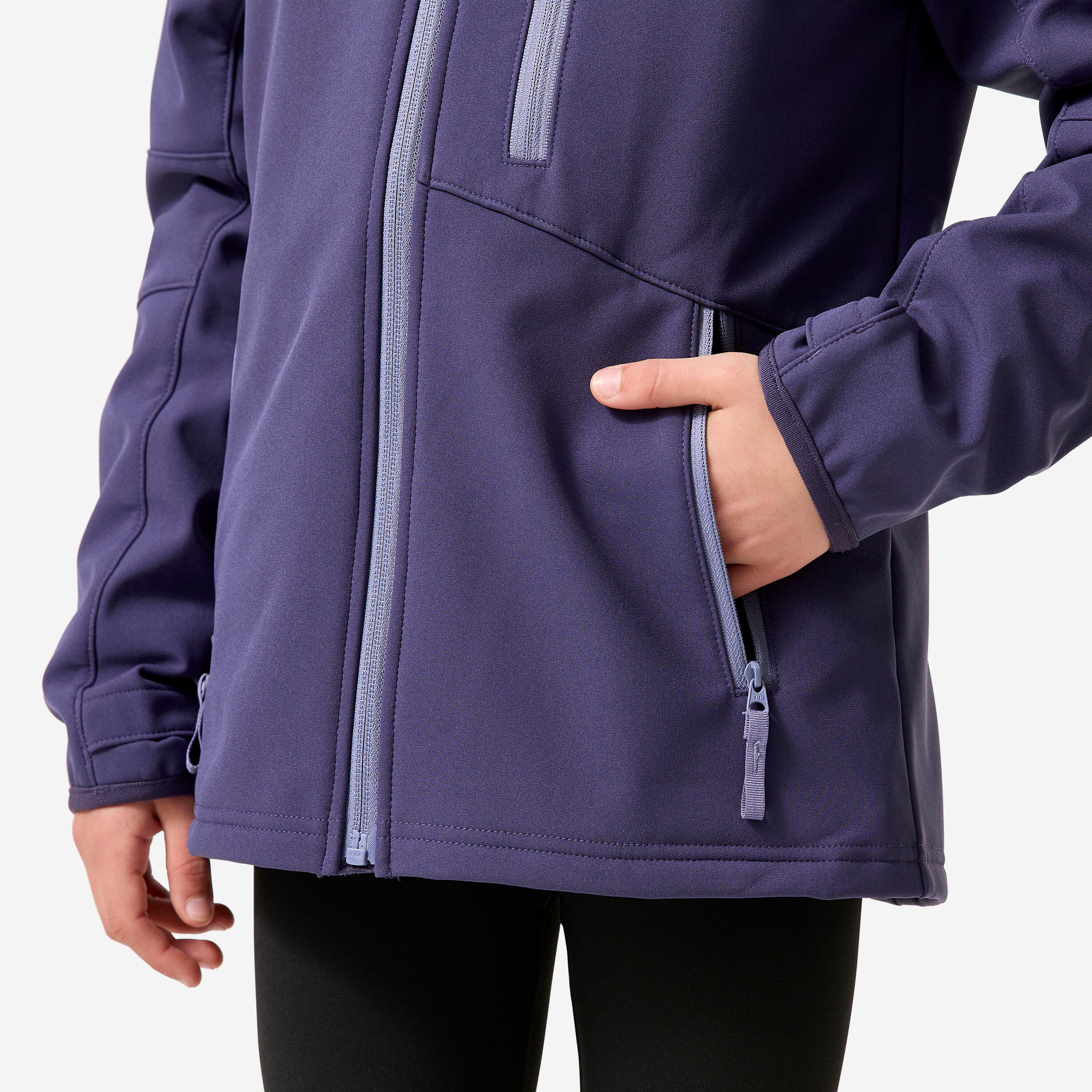 Veste softshell de randonnée enfant 7-15 ans, hike 900 noir 5/9