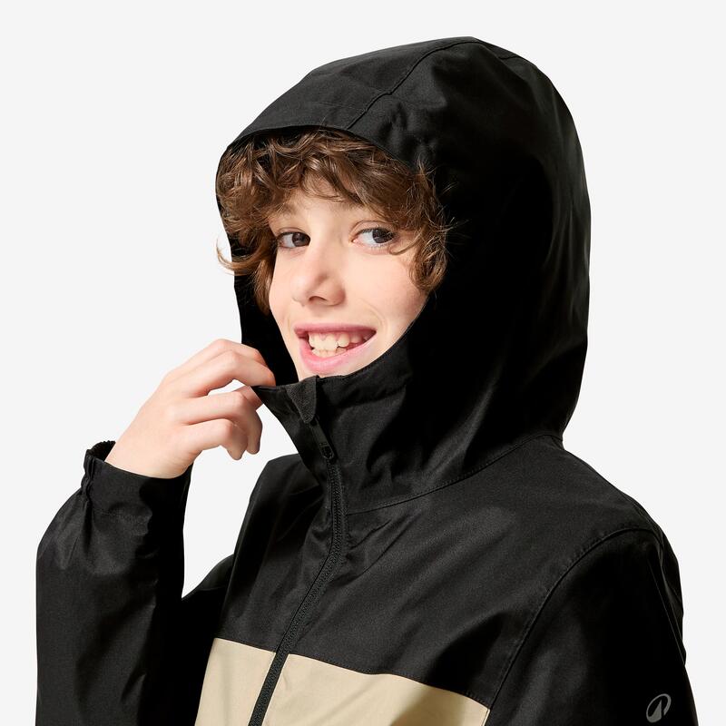 Çocuk 3'ü 1 Arada Outdoor Mont - 7/15 Yaş - Bej/Siyah - NH100