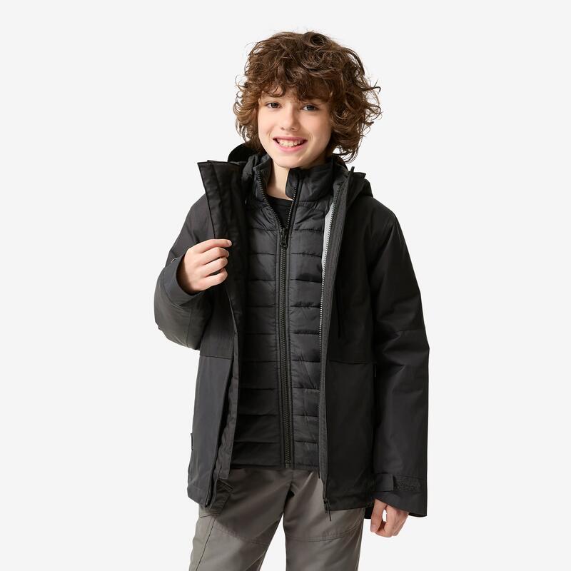 Çocuk 3'ü 1 Arada Outdoor Mont - Gri - MH500 -9 °C