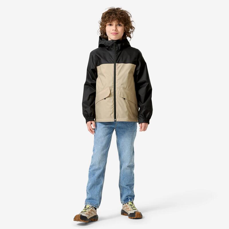 Çocuk 3'ü 1 Arada Outdoor Mont - 7/15 Yaş - Bej/Siyah - NH100