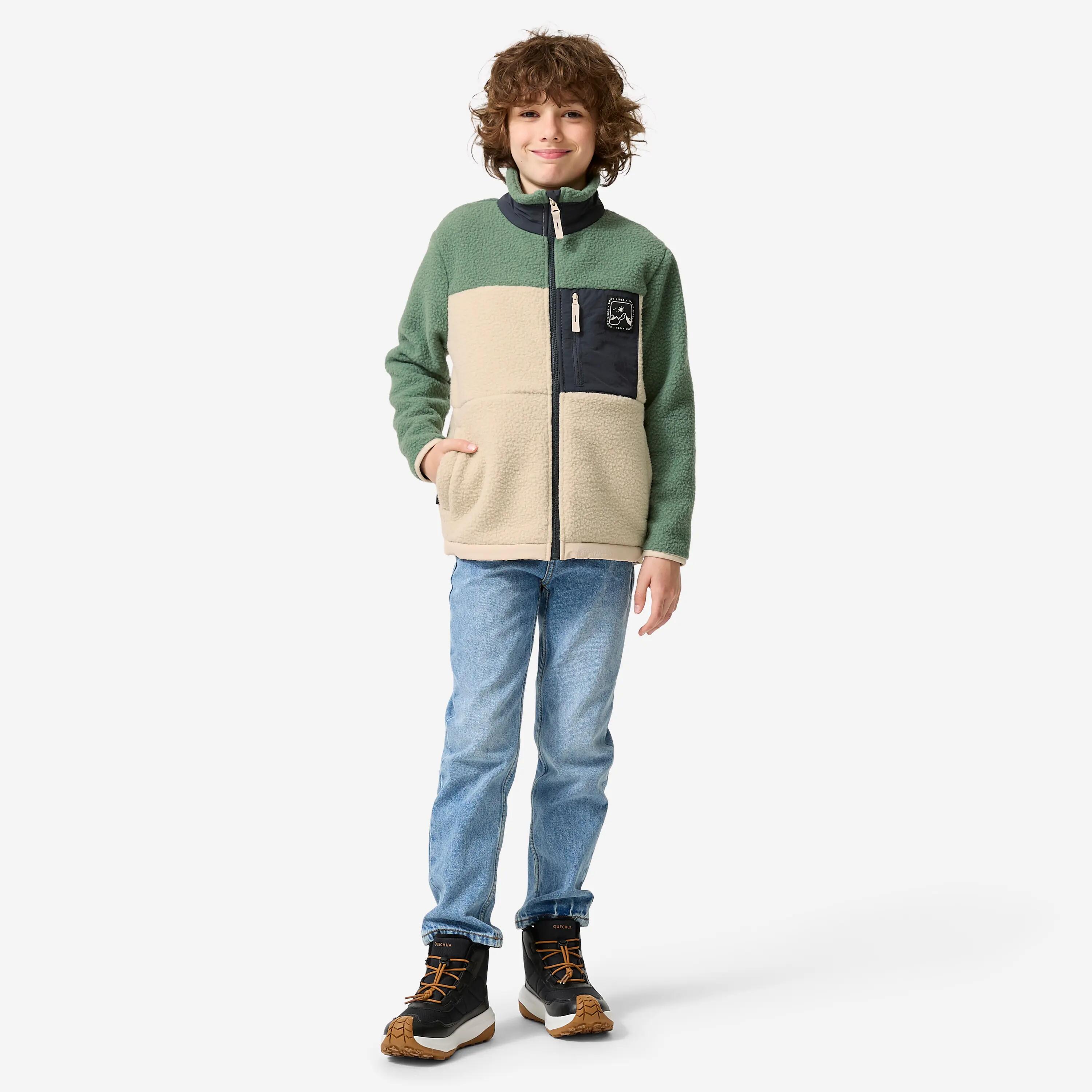 Veste de randonnée en polaire moutonné enfant, NH 900 Âge 7-15 ans 2/6