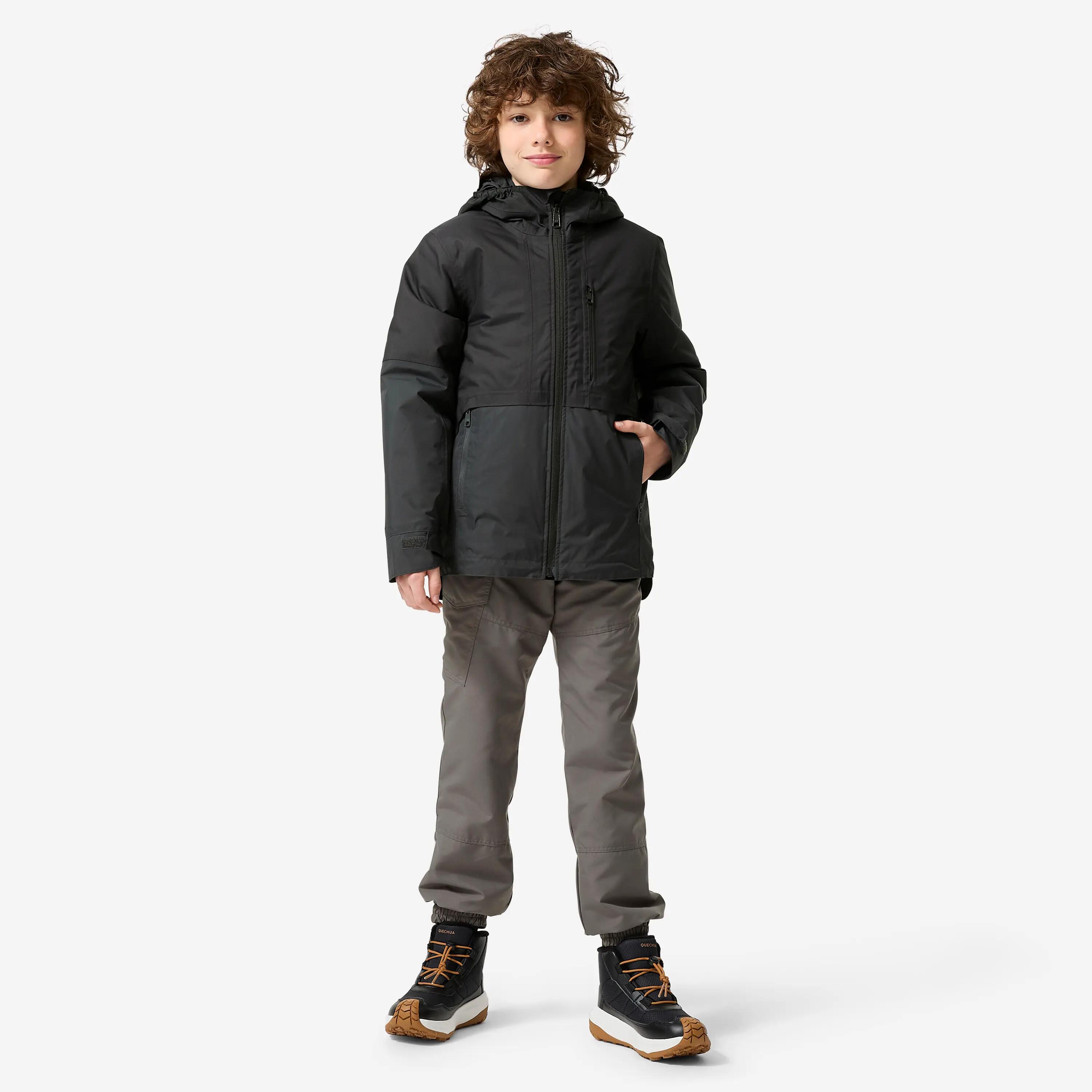 Chaqueta cálida de senderismo niños 7-15 años, MH500 3en1 gris  2/18