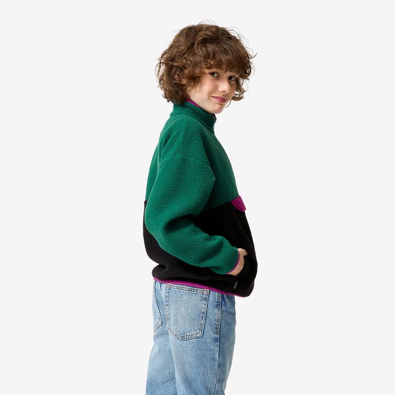 Çocuk Outdoor Polar Sweatshirt - 7/15 Yaş - Yeşil - NH500