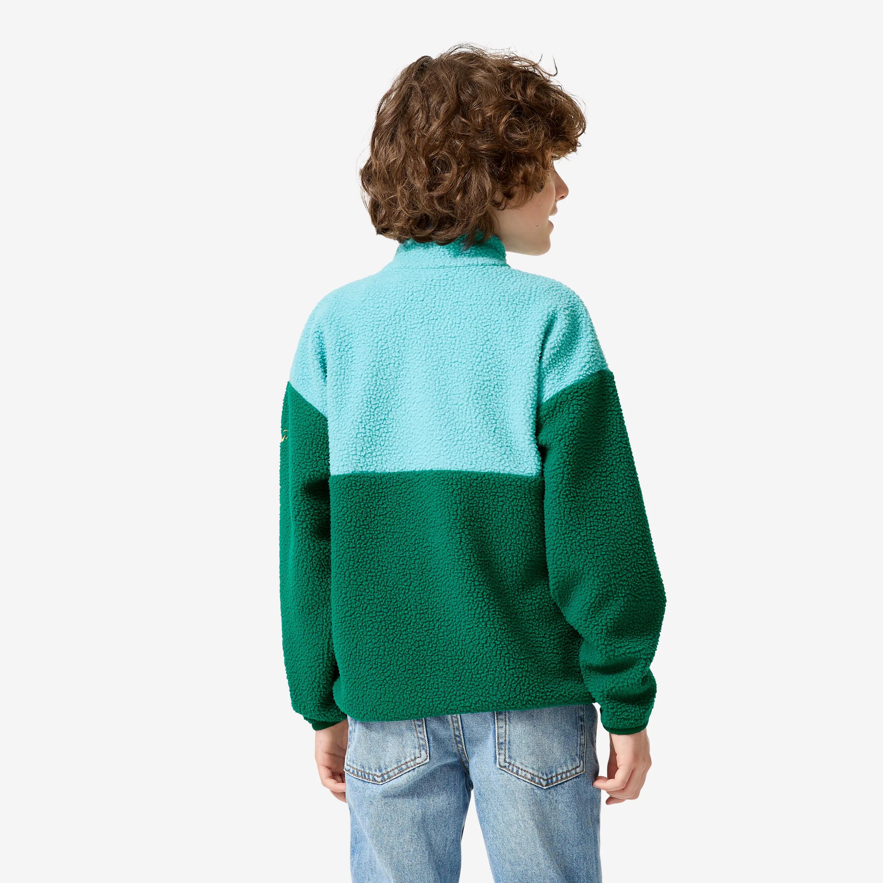 Kids’ Sherpa Half-Zip Fleece, 7-15 years, NH500 - Blue -  3