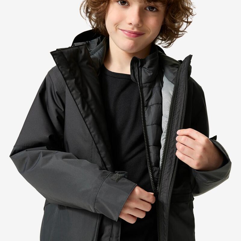 Çocuk 3'ü 1 Arada Outdoor Mont - Gri - MH500 -9 °C