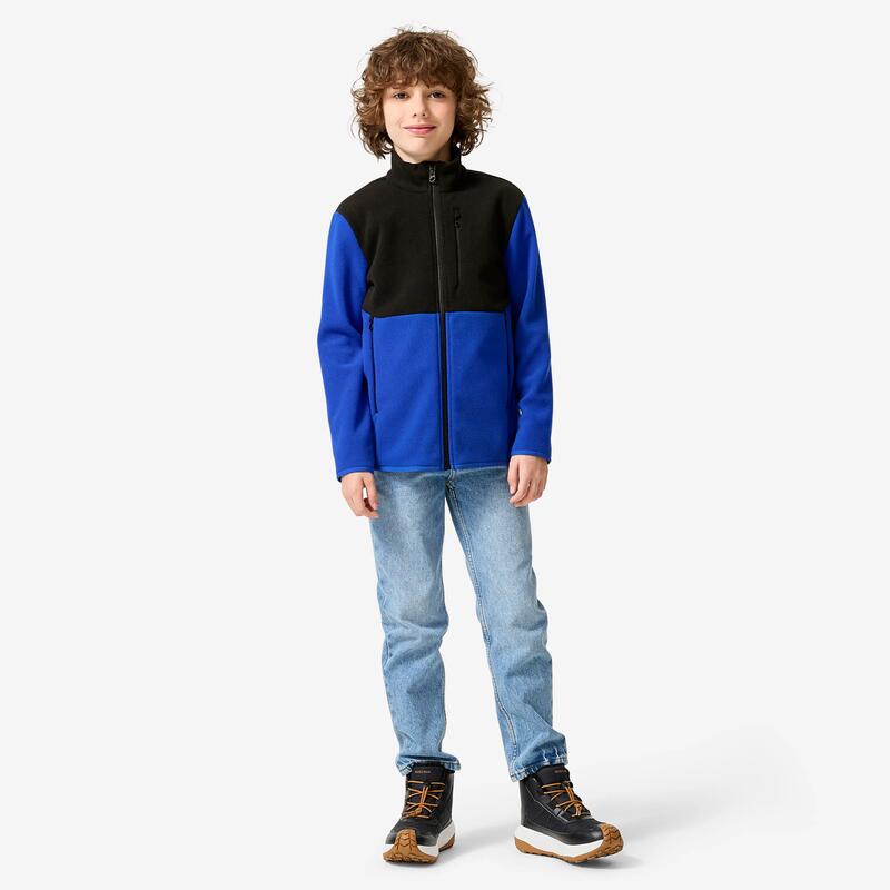 Çocuk Outdoor Polar Mont - 7/15 Yaş - Mavi/Siyah - MH500