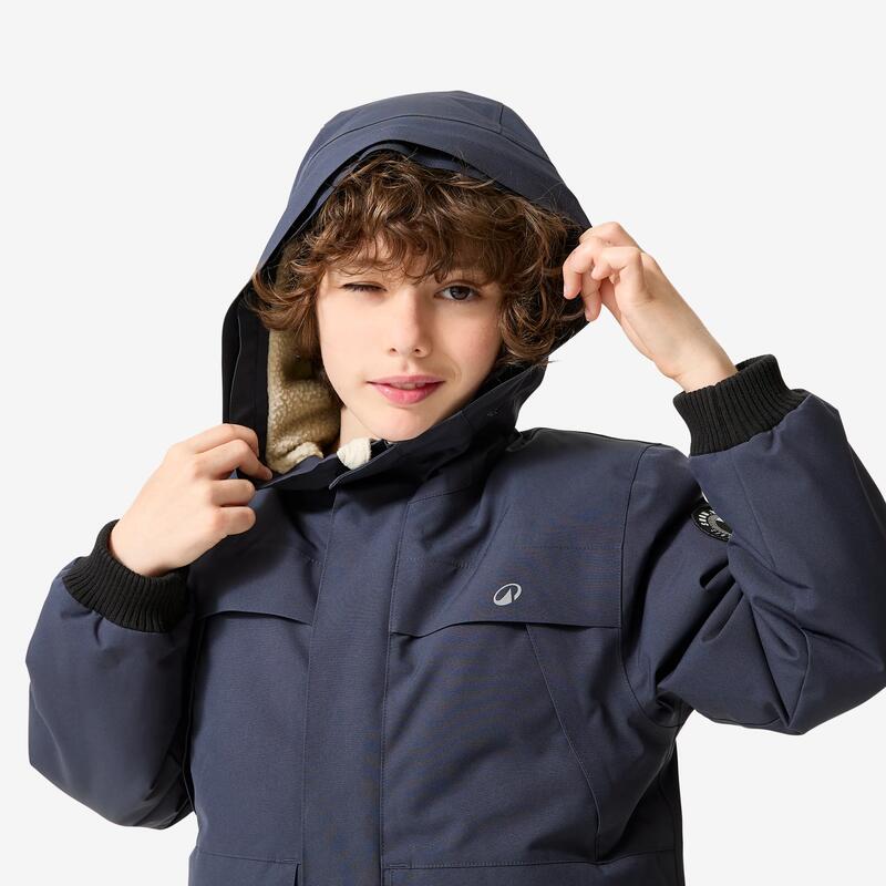 Çocuk Outdoor Kışlık Mont/Kar Montu - 7/15 Yaş - Mavi - NH500 -6,5 °C