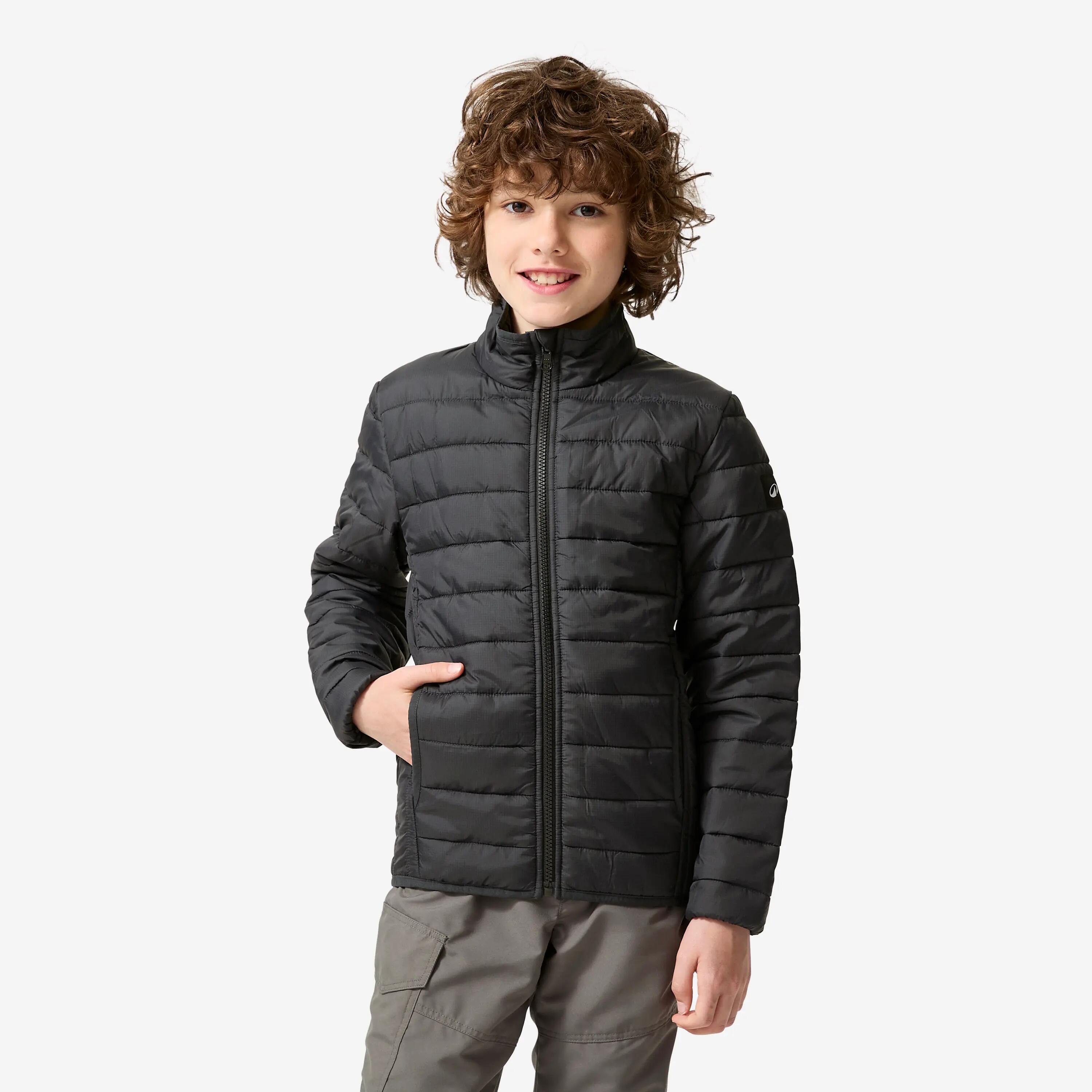 Chaqueta cálida de senderismo niños 7-15 años, MH500 3en1 gris  4/18