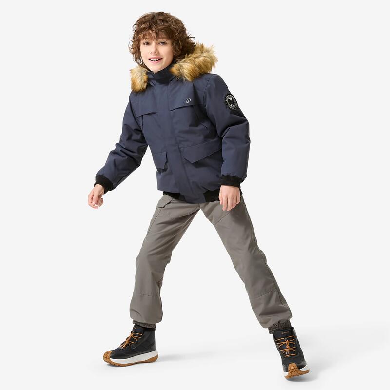Çocuk Outdoor Kışlık Mont/Kar Montu - 7/15 Yaş - Mavi - NH500 -6,5 °C
