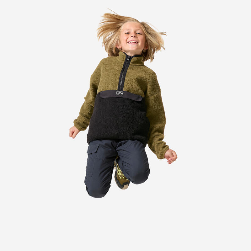 Çocuk Outdoor Polar Sweatshirt - 7/15 Yaş - Haki - NH500s