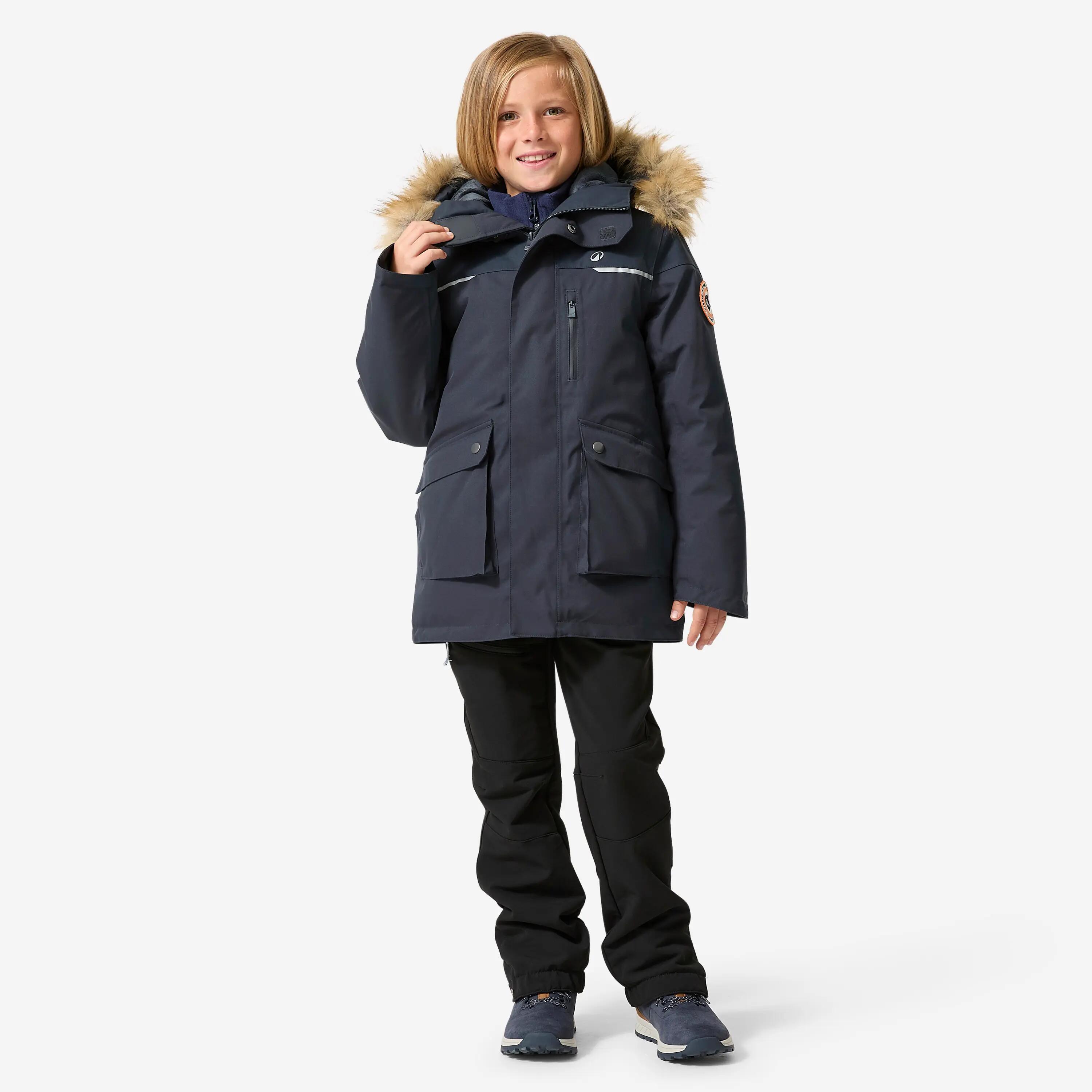Kids’ Warm and Waterproof Winter Parka, NH 900 Age 7–15 14/14
