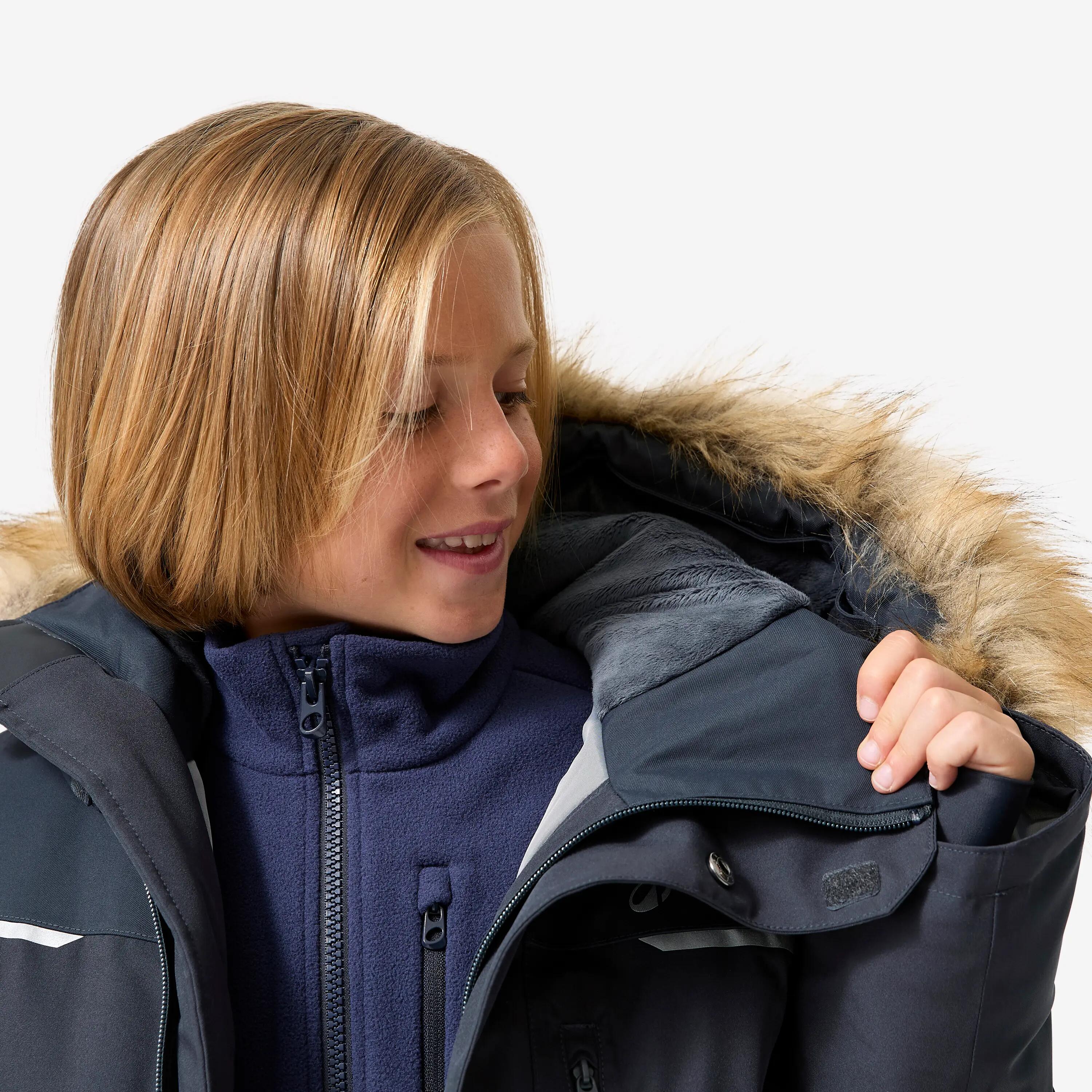 Kids’ Warm and Waterproof Winter Parka, NH 900 Age 7–15 7/14
