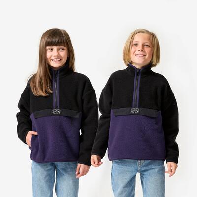 Pile trekking bambino NH500 1/2 ZIP kaki