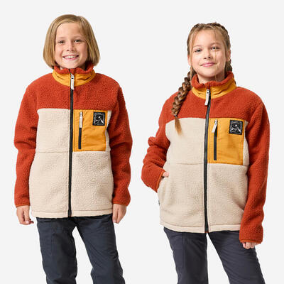 Fleecejack nh 900 voor kinderen beige en bruin