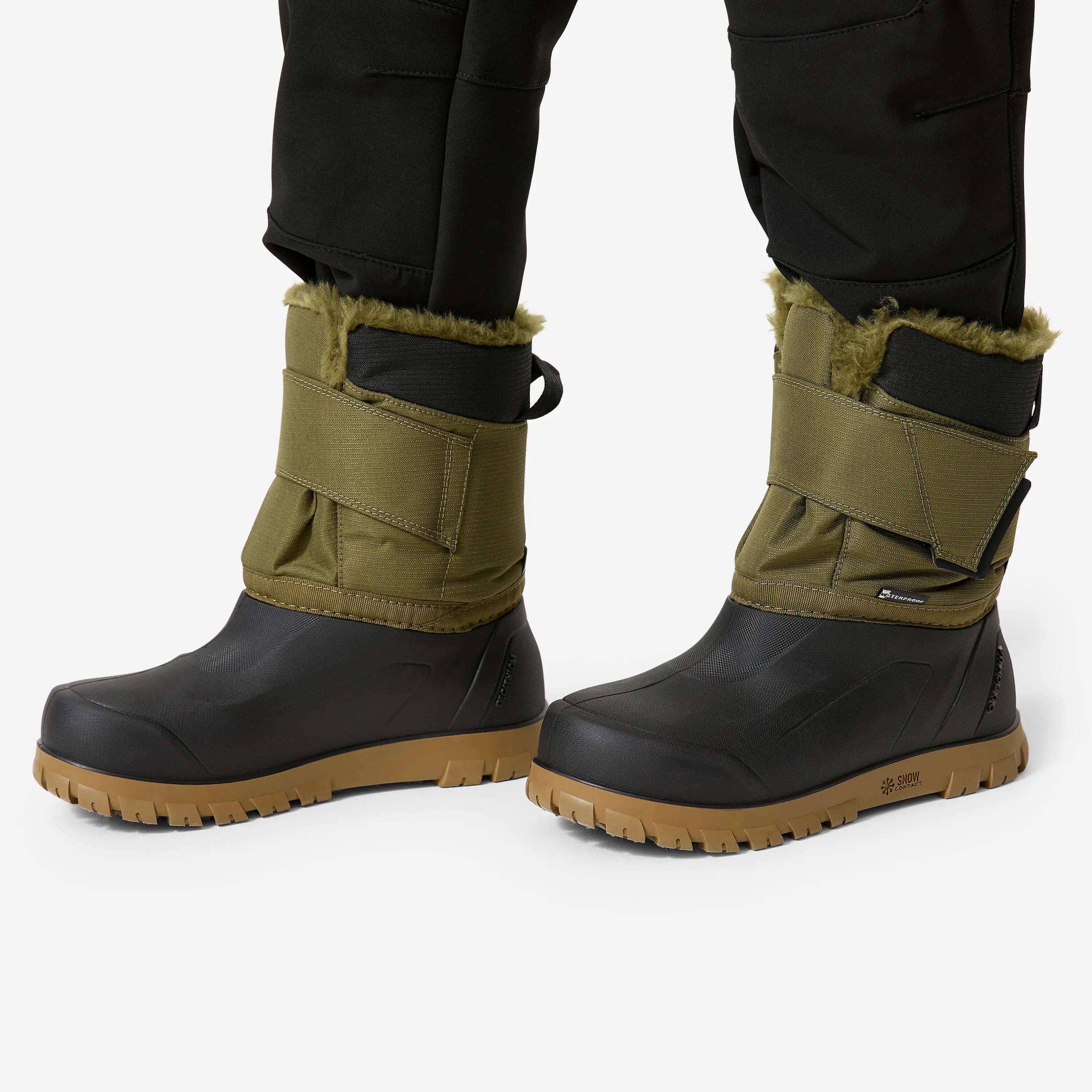 Kids’ Waterproof Winter Boots, SH 500 Sizes 7.5C–6 8/8