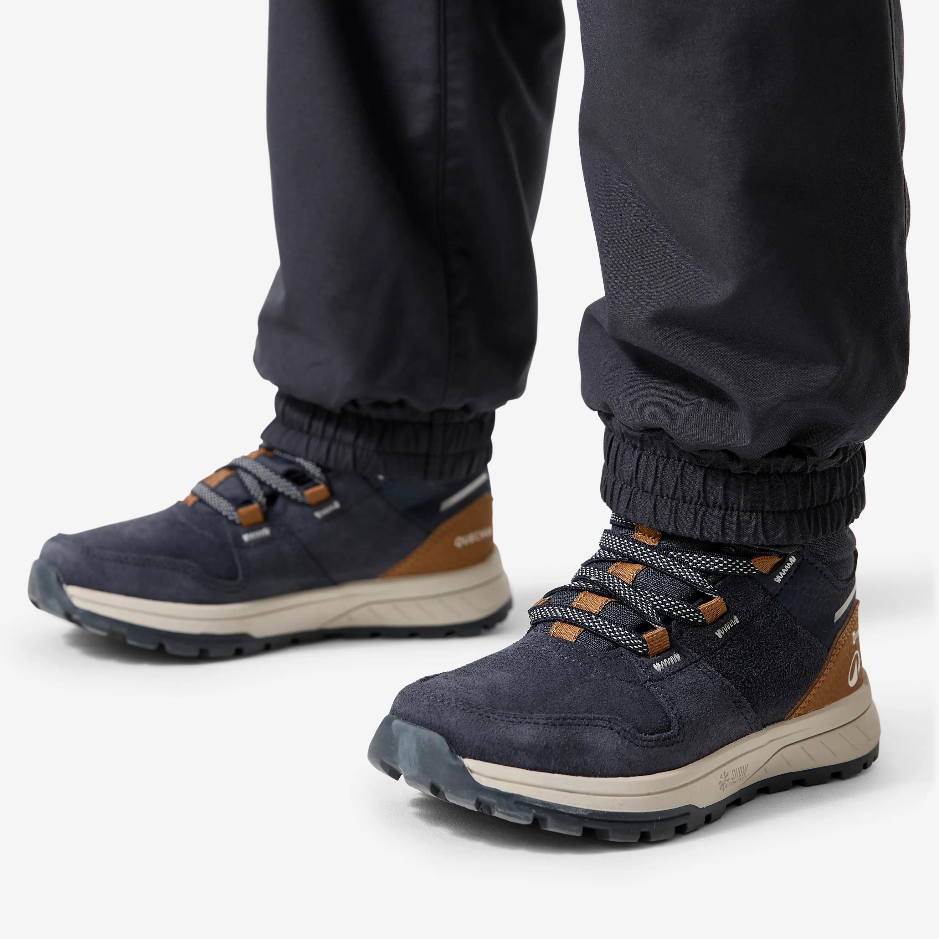 Botas impermeáveis de Caminhada com tira autoaderente Criança 24-34, SH500 azul 9/9