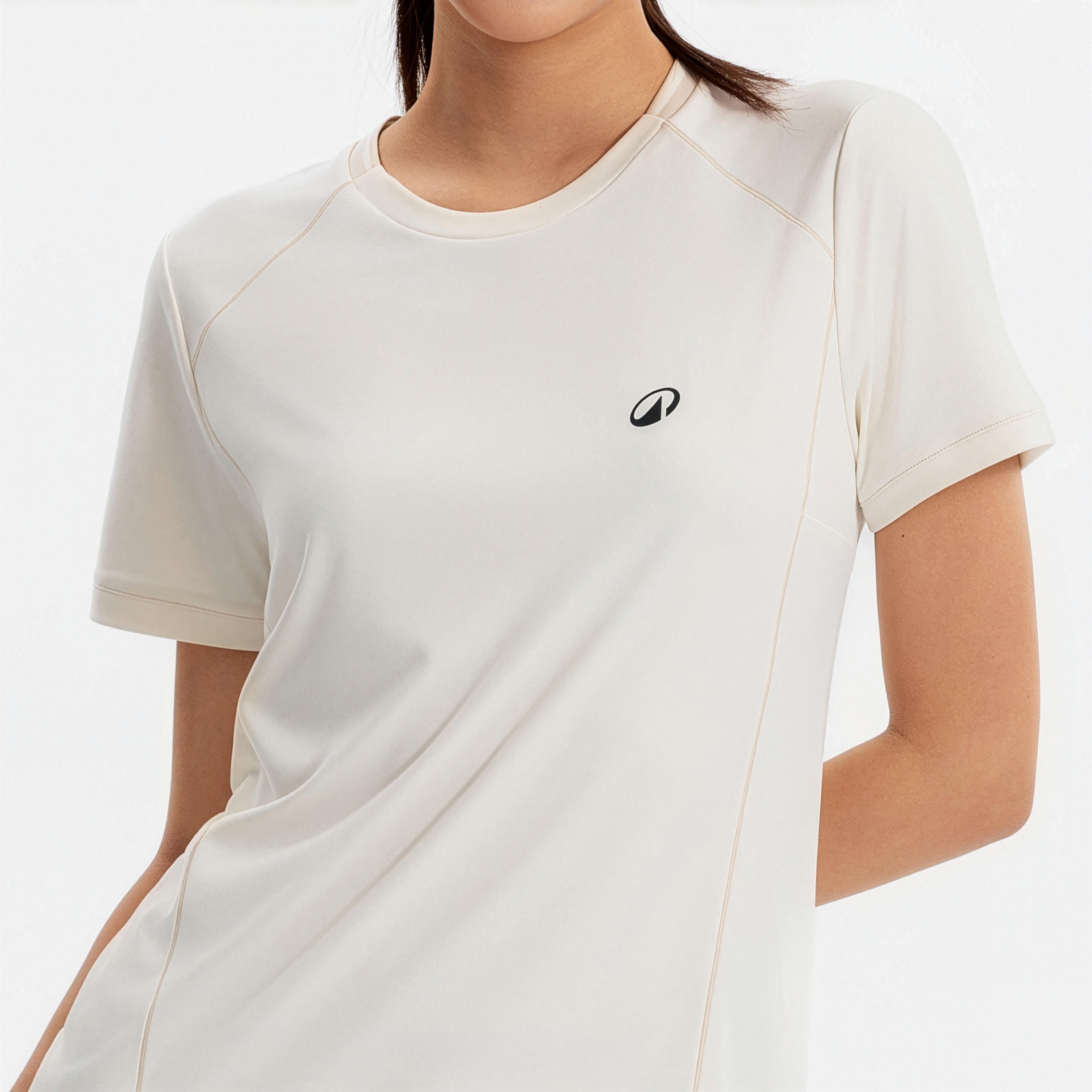 Women's Tennis Breathable Crew-Neck T-Shirt Dry - Ivory White