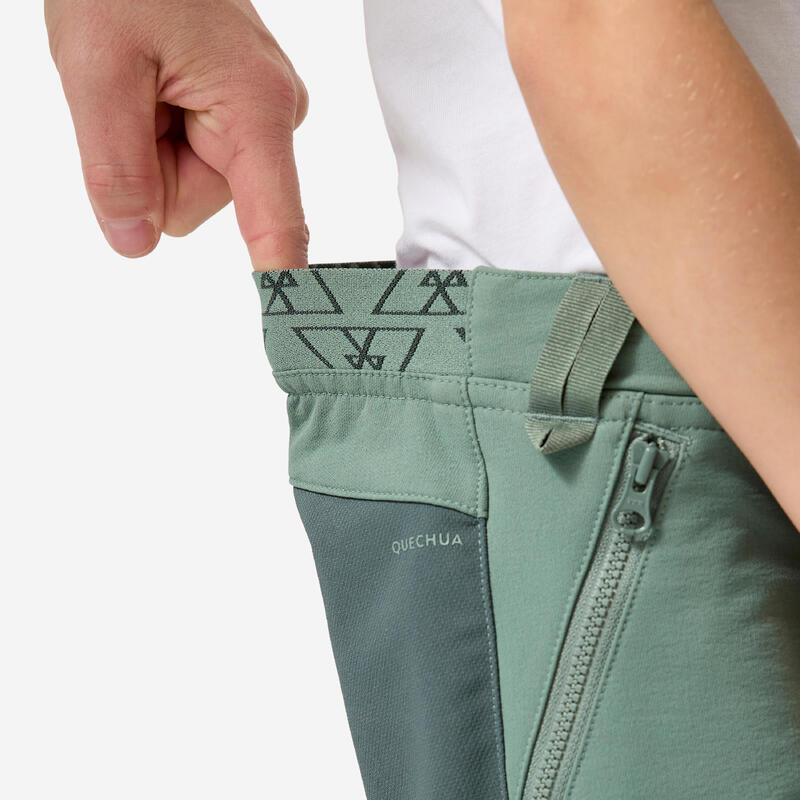 Pantalon softshell de drumeție copii 2-6 ani, MH900 verde