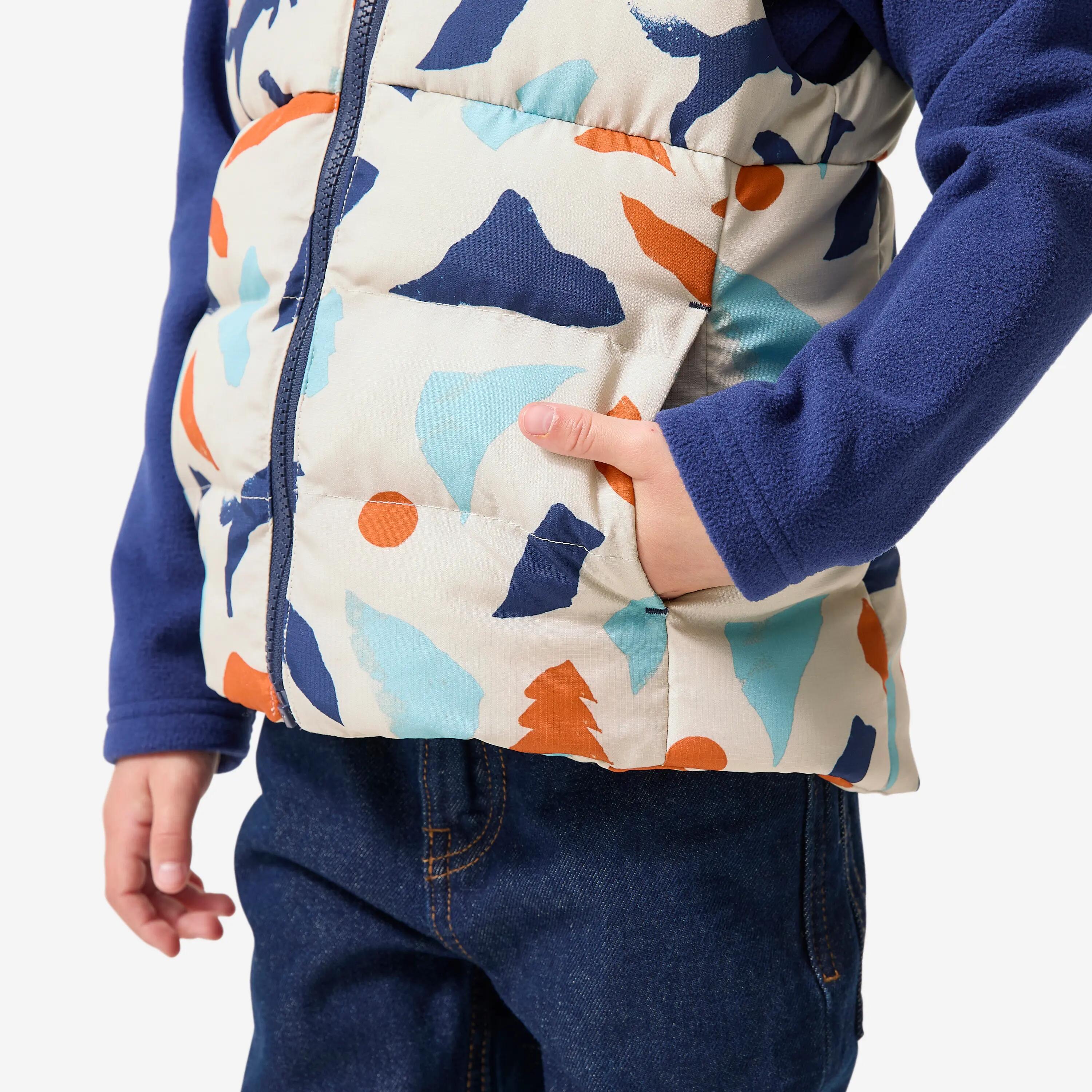 Kids Hiking Warm Sleeveless Puffer Jacket Prints 2-6 Years -  4