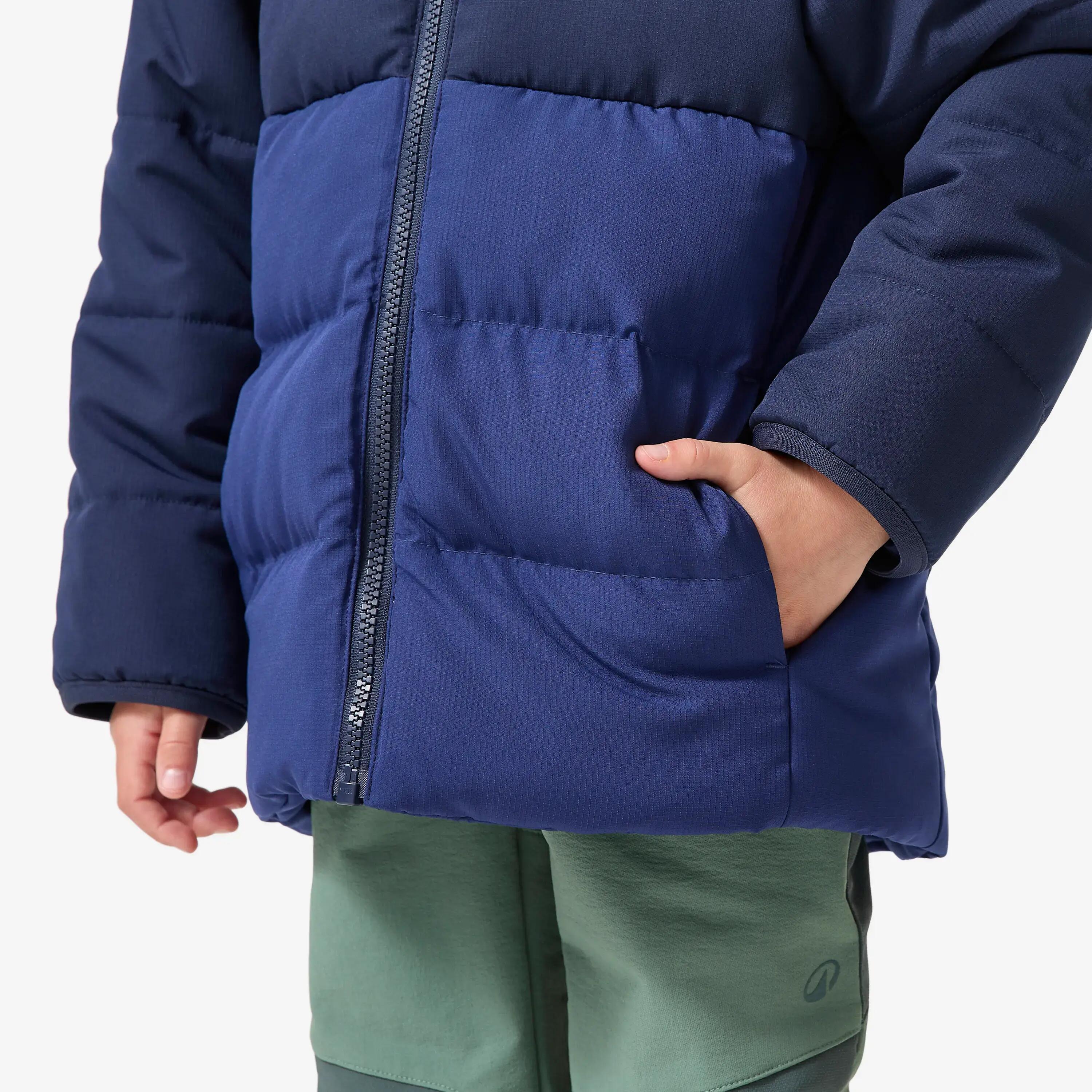 Kids Hiking Warm Puffer Jacket Navy 2-6 Years -  5