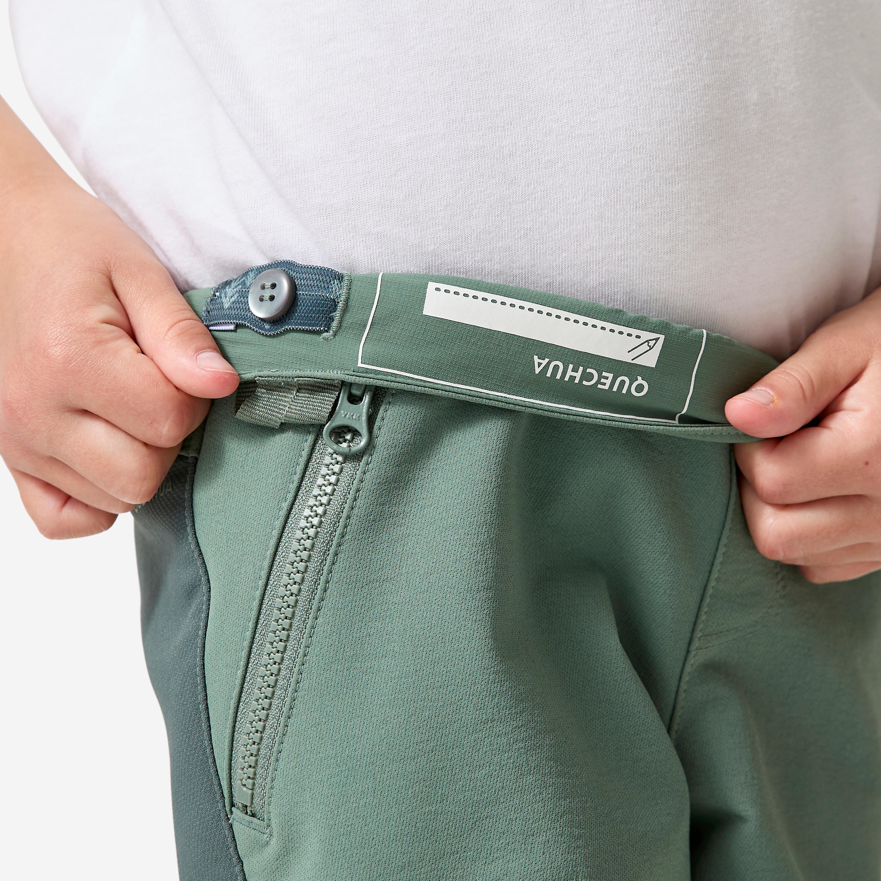 Pantalon softshell de randonnée enfant 2-6 ans, MH900 vert 6/13