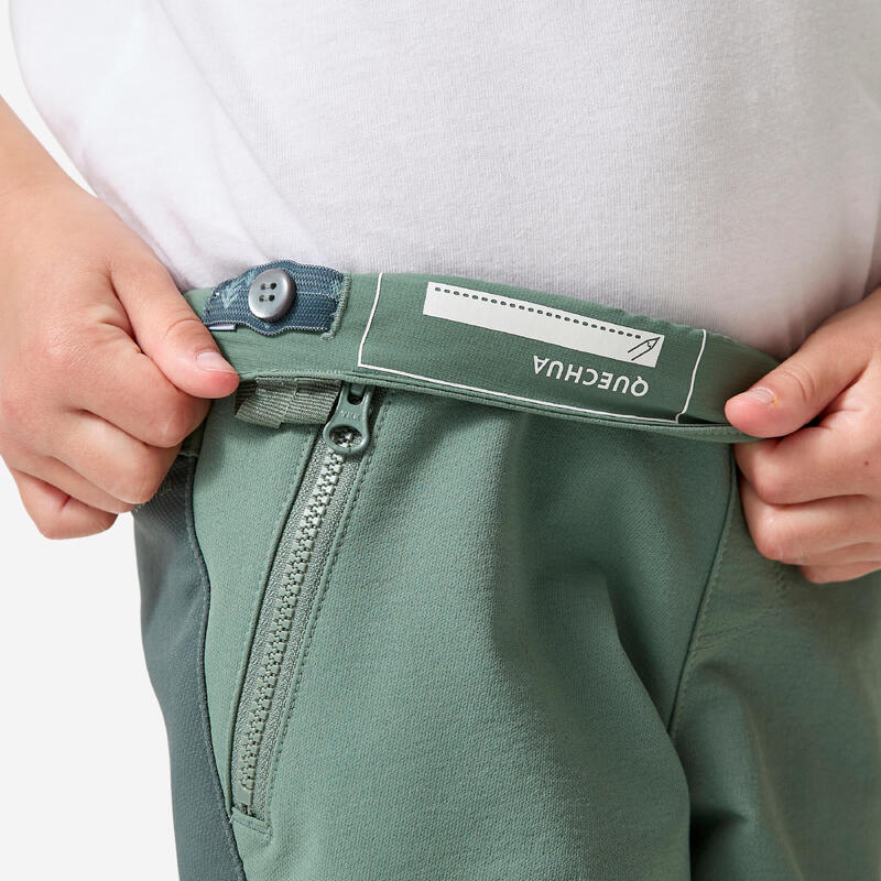 Pantalon softshell de drumeție copii 2-6 ani, MH900 verde