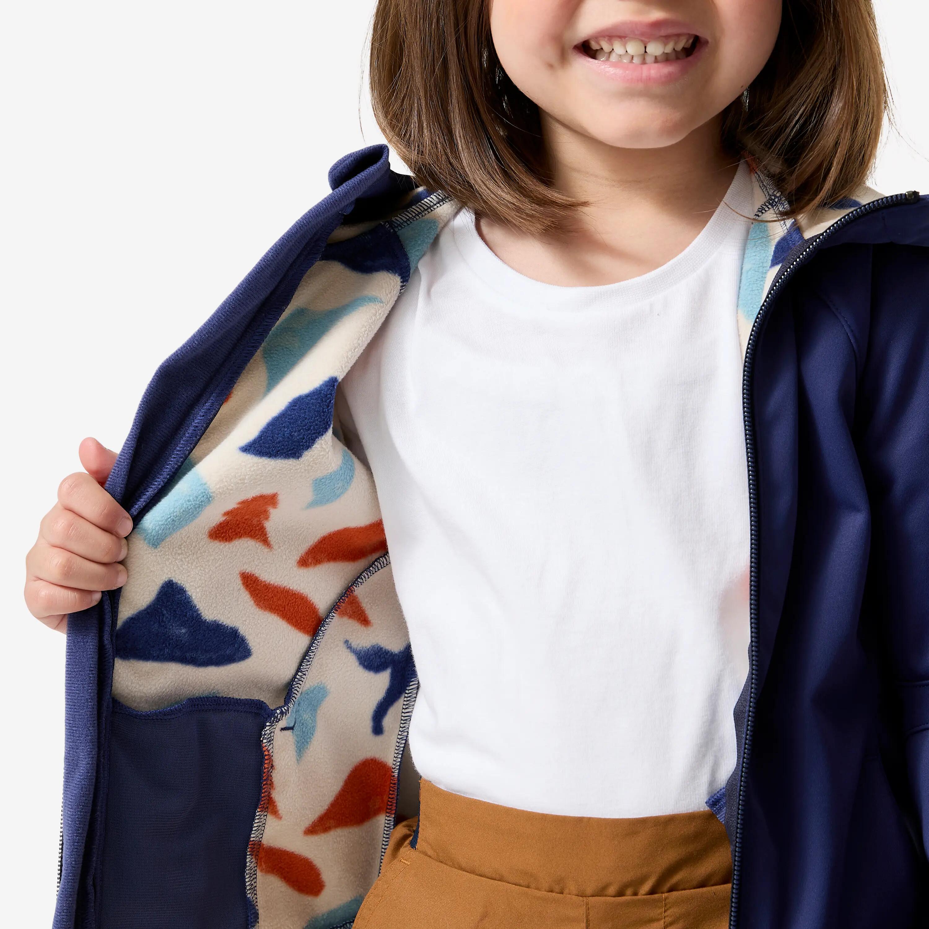 Veste softshell de randonnée enfant 2-6 ans, MH900 bleu 6/8