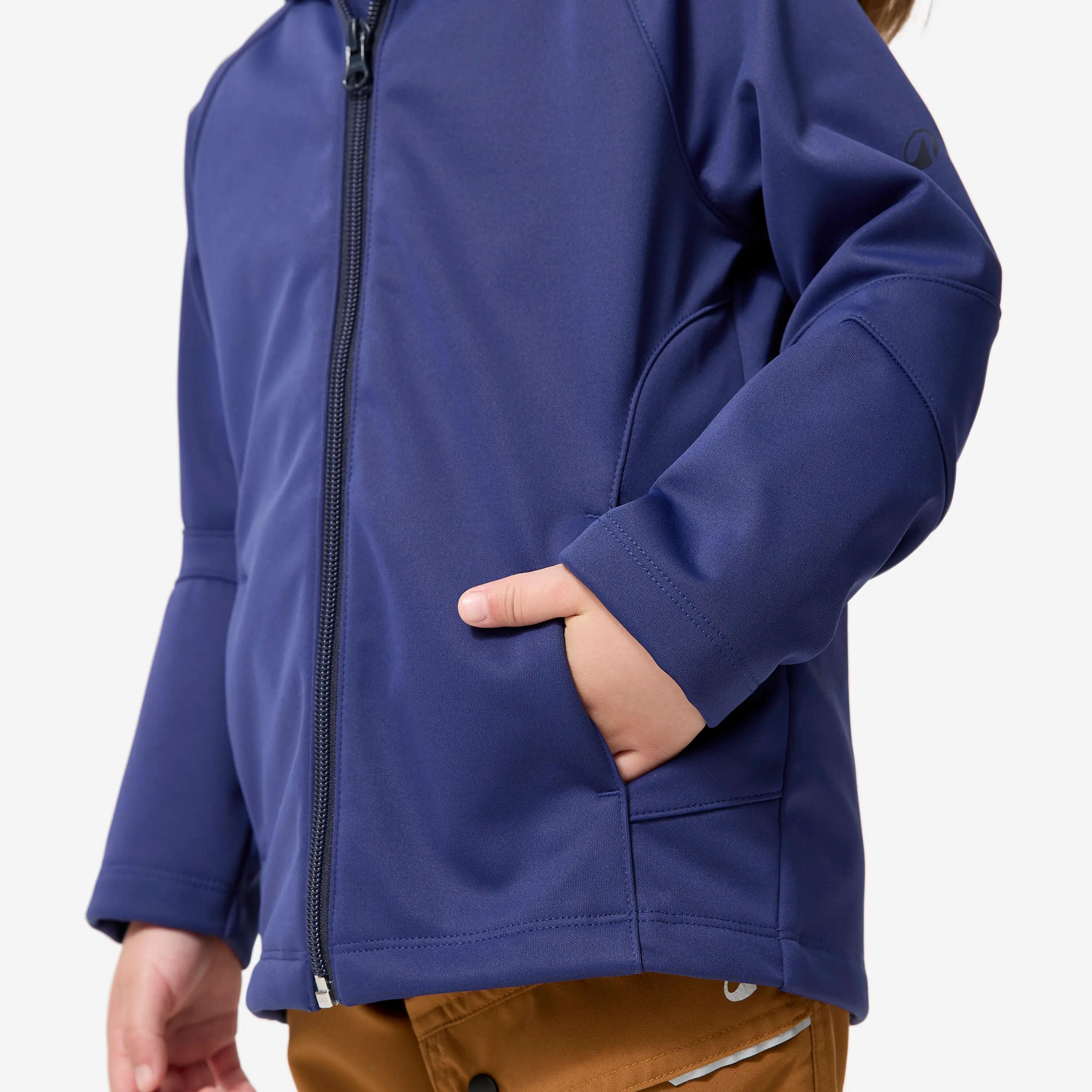Veste softshell de randonnée enfant 2-6 ans, MH900 bleu 5/8