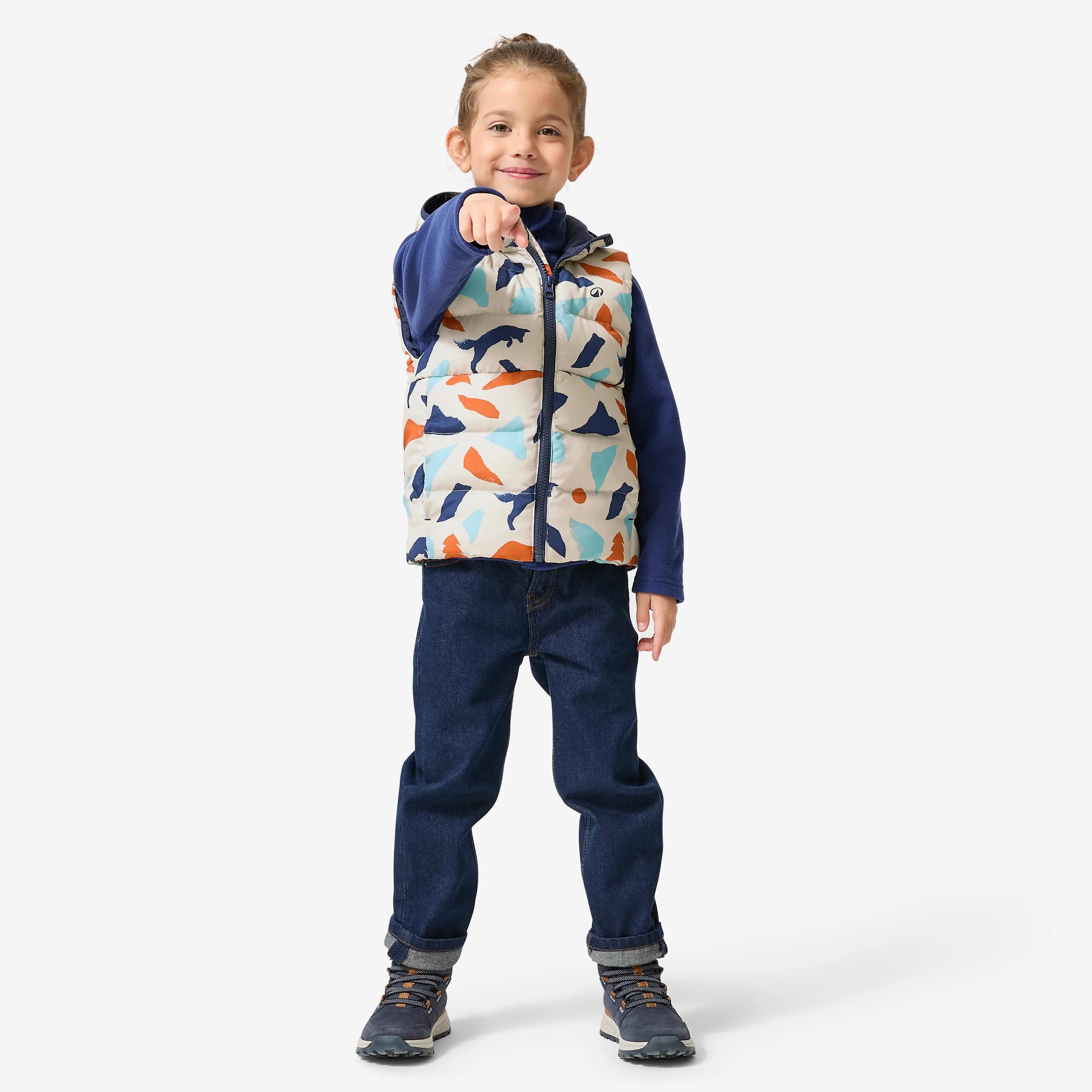 Kids Hiking Warm Sleeveless Puffer Jacket Prints 2-6 Years -  2