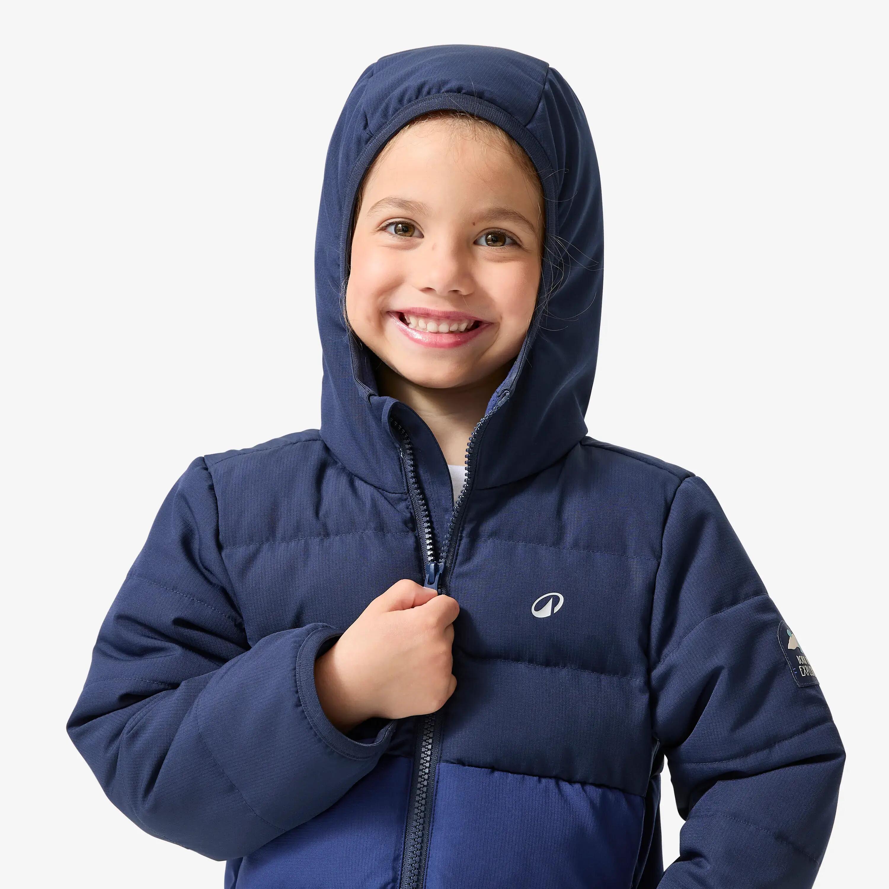 Kids Hiking Warm Puffer Jacket Navy 2-6 Years -  4