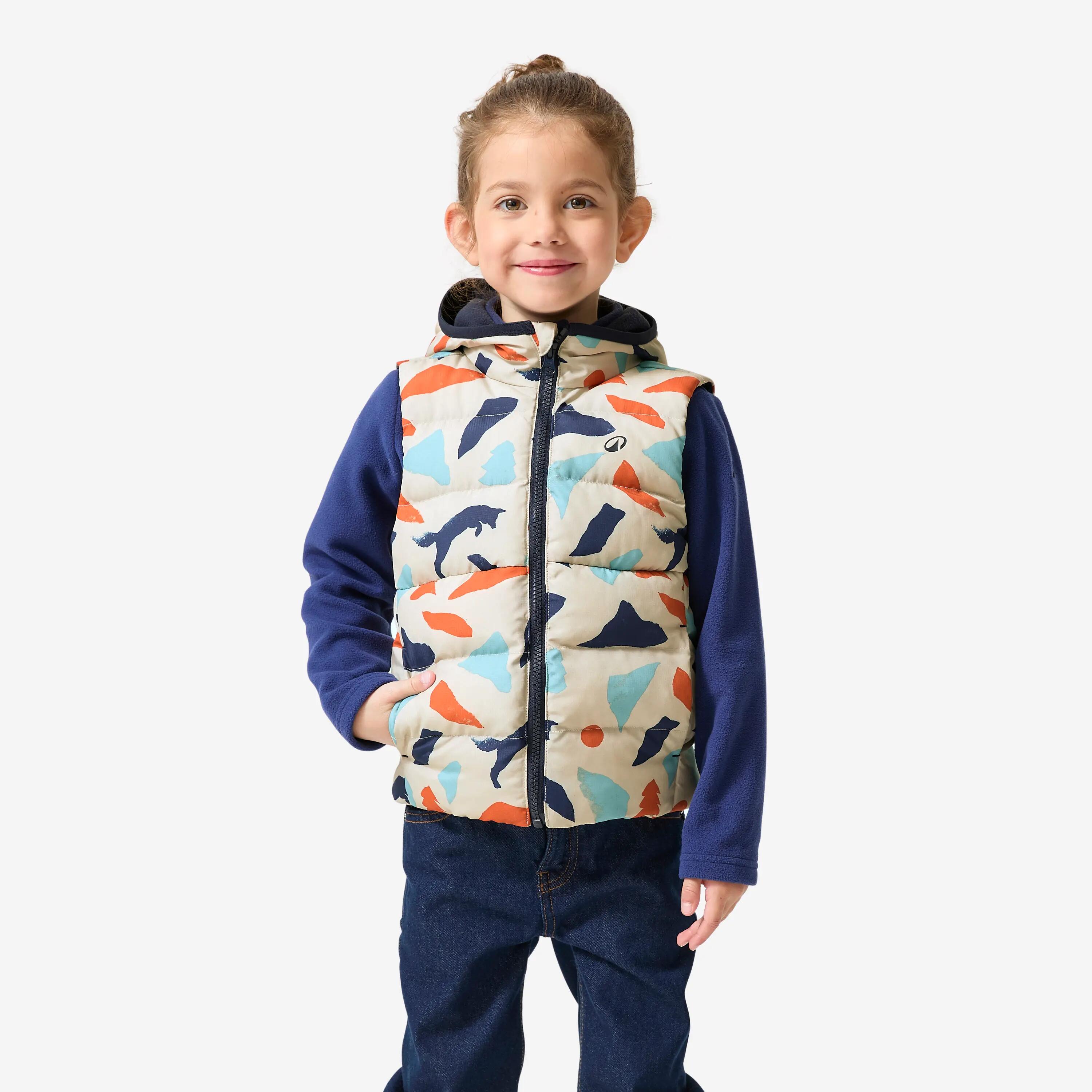 Kids Hiking Warm Sleeveless Puffer Jacket Prints 2-6 Years -  1
