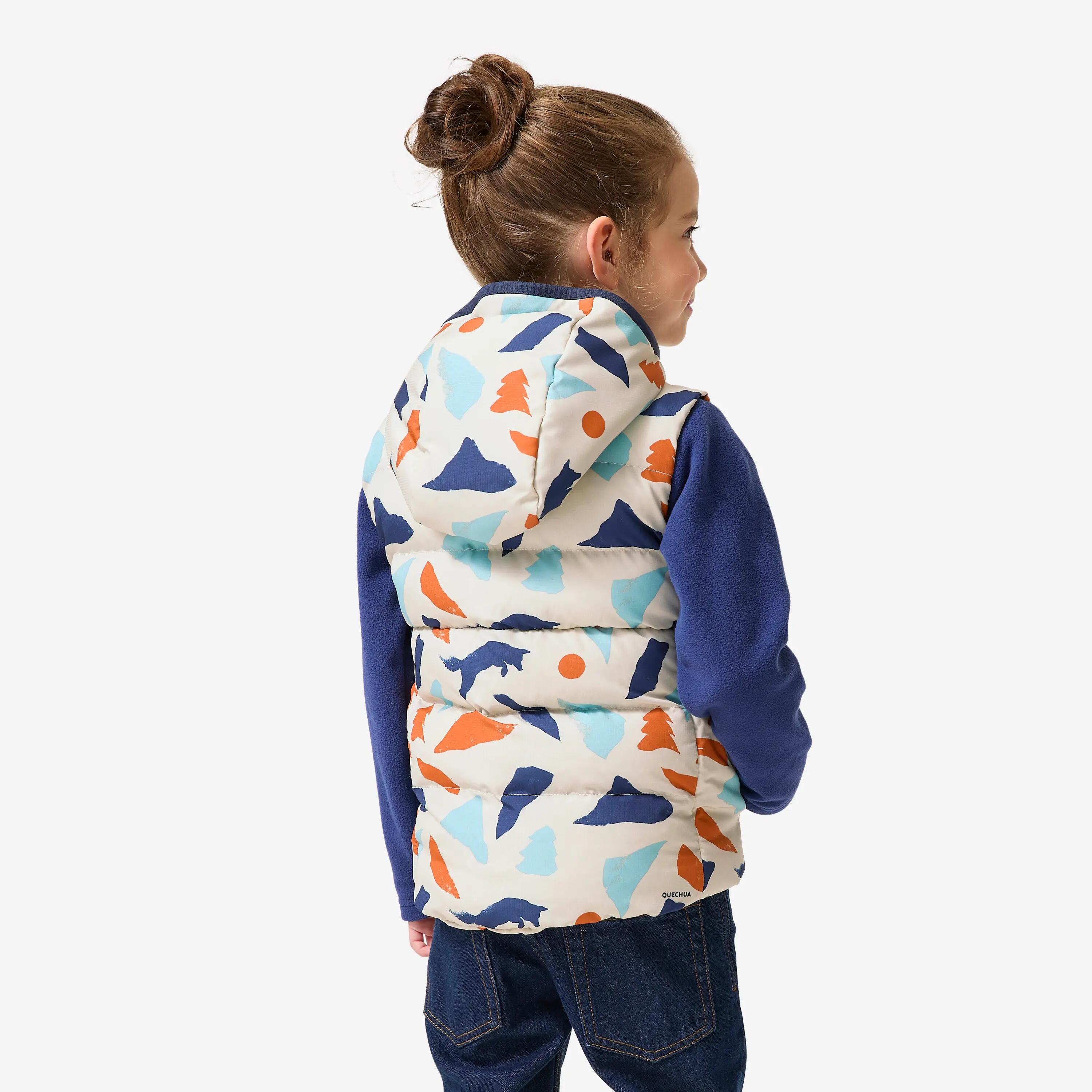 Kids Hiking Warm Sleeveless Puffer Jacket Prints 2-6 Years -  3
