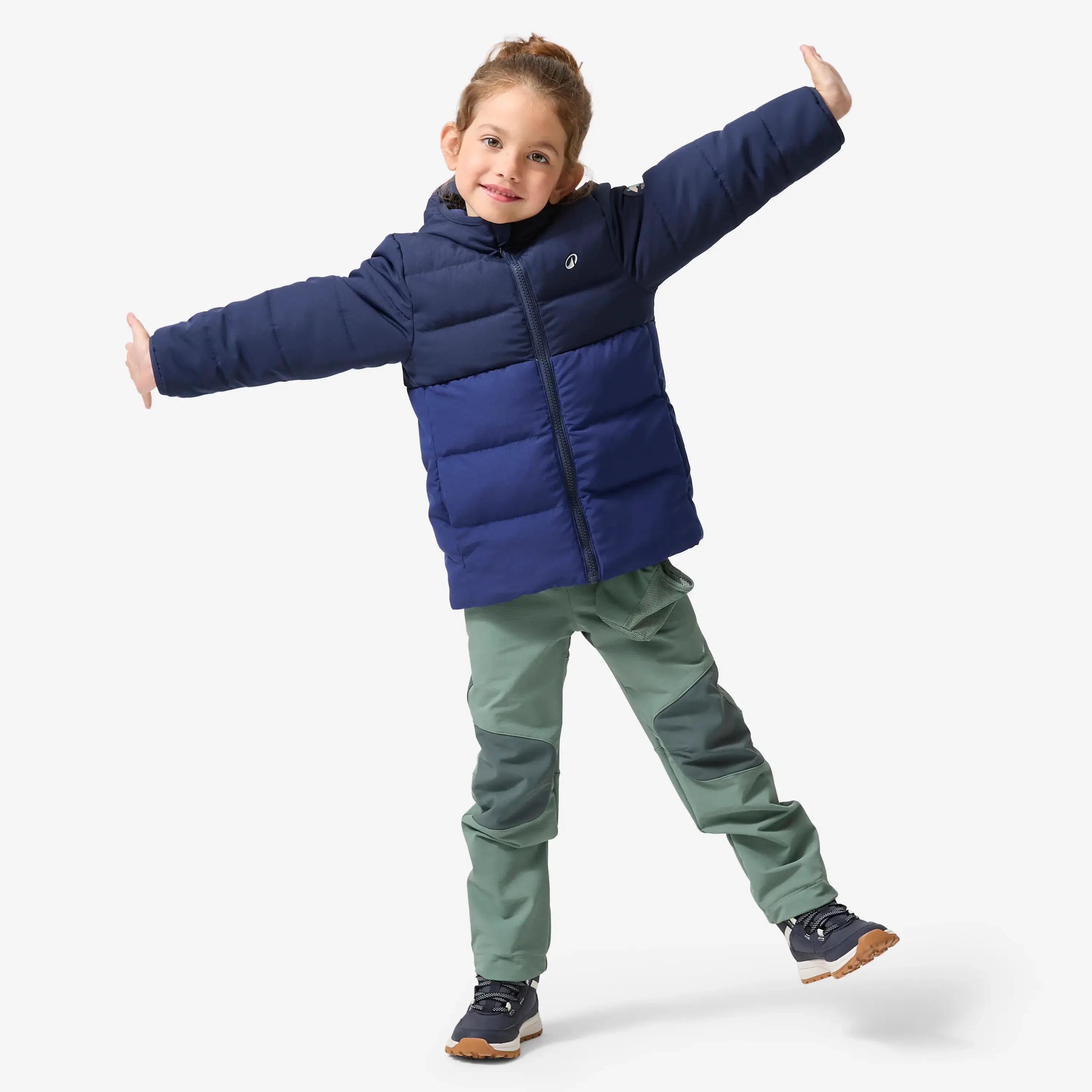Kids Hiking Warm Puffer Jacket Navy 2-6 Years -  2