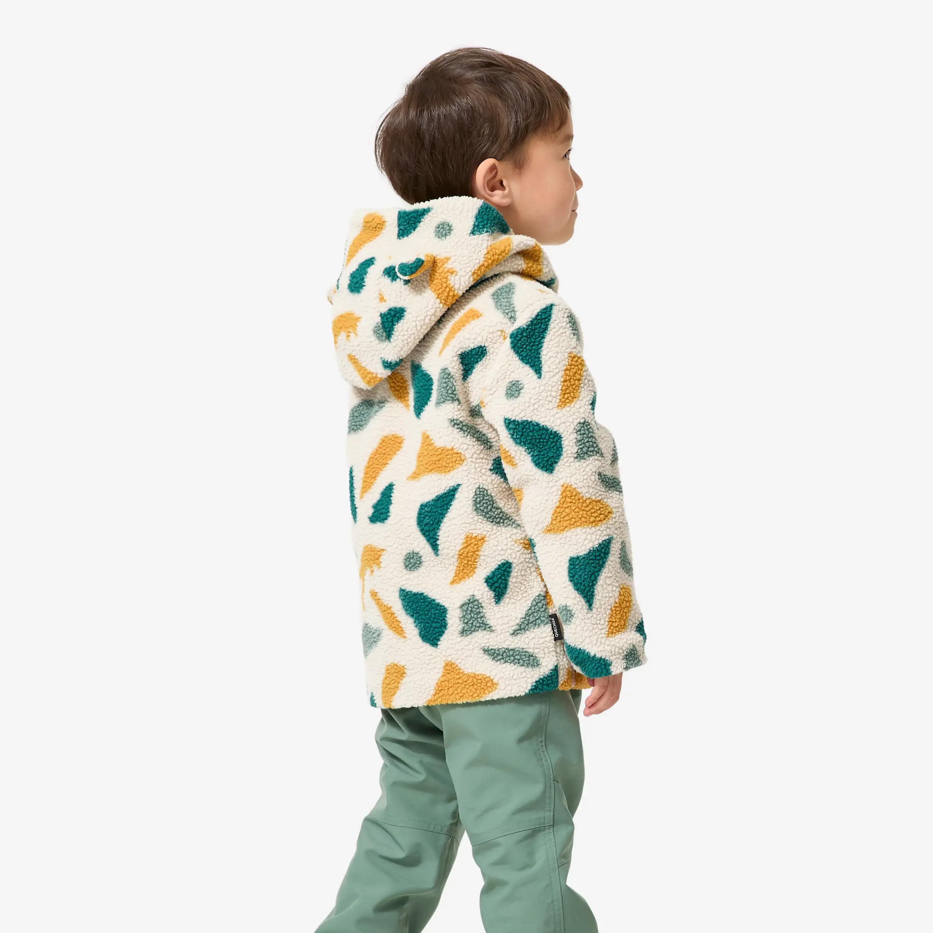 Kids Hiking Ultra Warm Half-zip Sherpa Fleece Jacket Printed 2-6 Years -  3