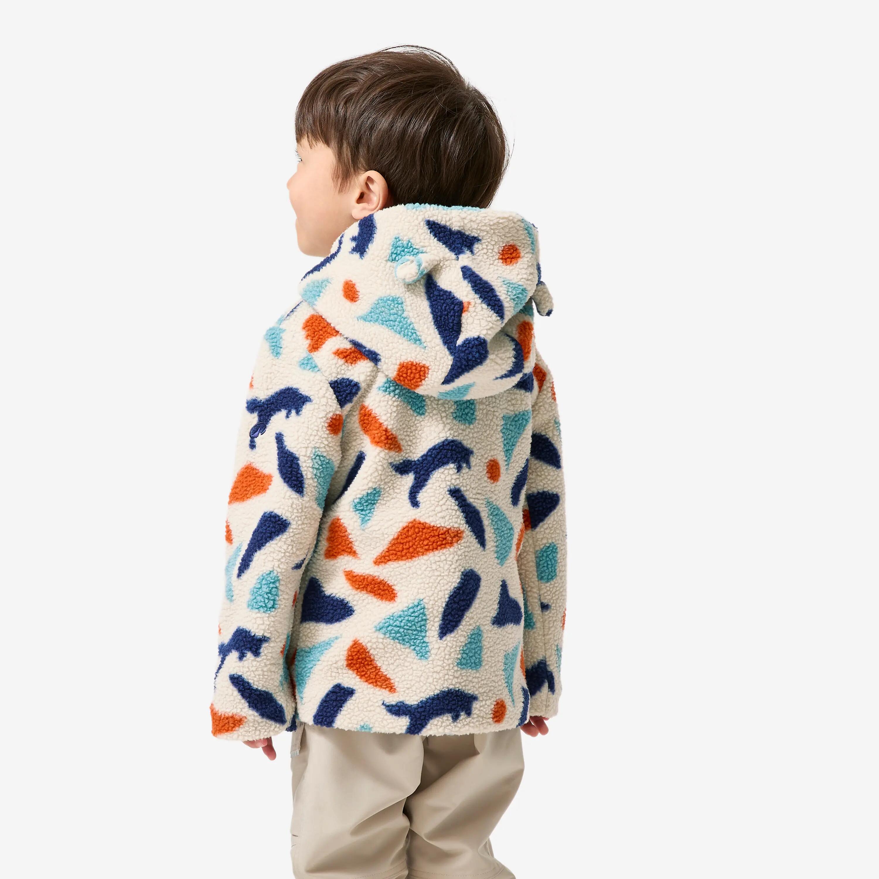 Kids Hiking Ultra Warm Half-zip Sherpa Fleece Jacket Printed 2-6 Years -  4