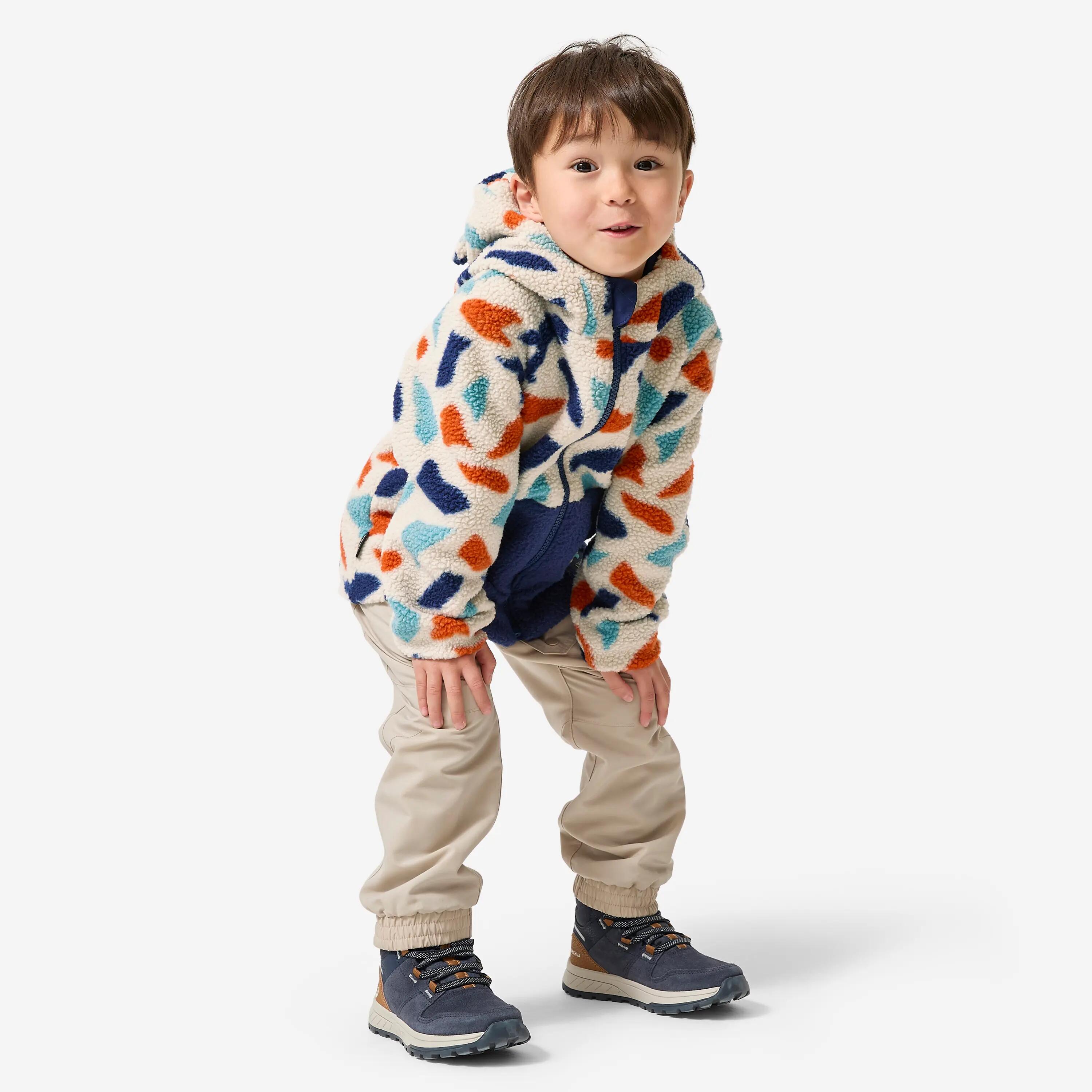 Kids Hiking Ultra Warm Half-zip Sherpa Fleece Jacket Printed 2-6 Years -  3