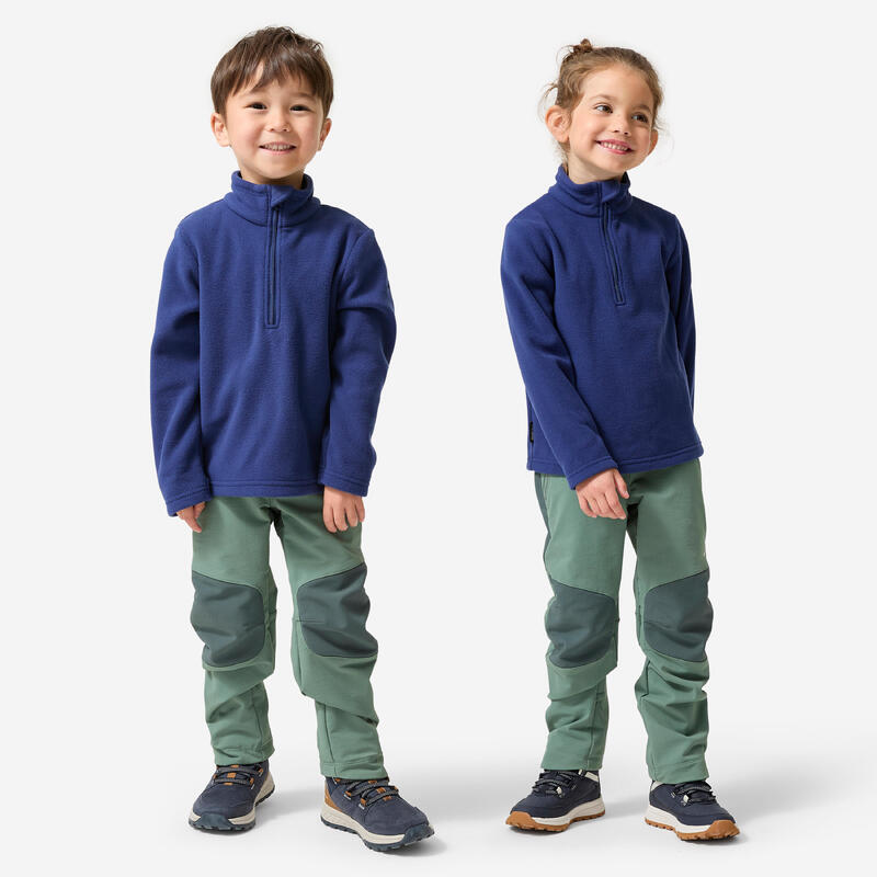 Pantalon softshell de drumeție copii 2-6 ani, MH900 verde