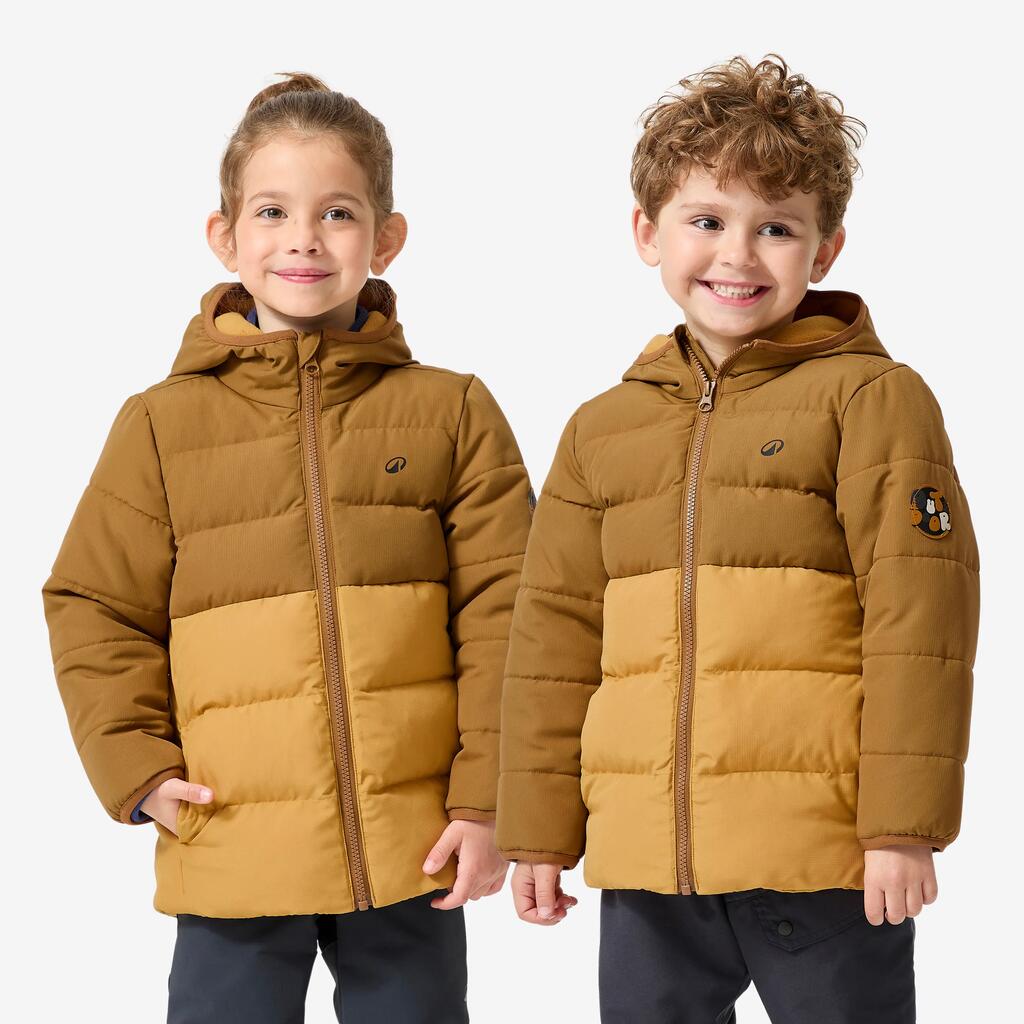 Kids’ Winter Puffer Jacket NH500, 2-6 years - Brown