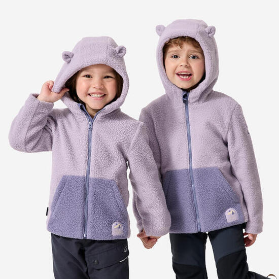 Veste polaire sherpa enfant 2-6 ans, NH500 violet