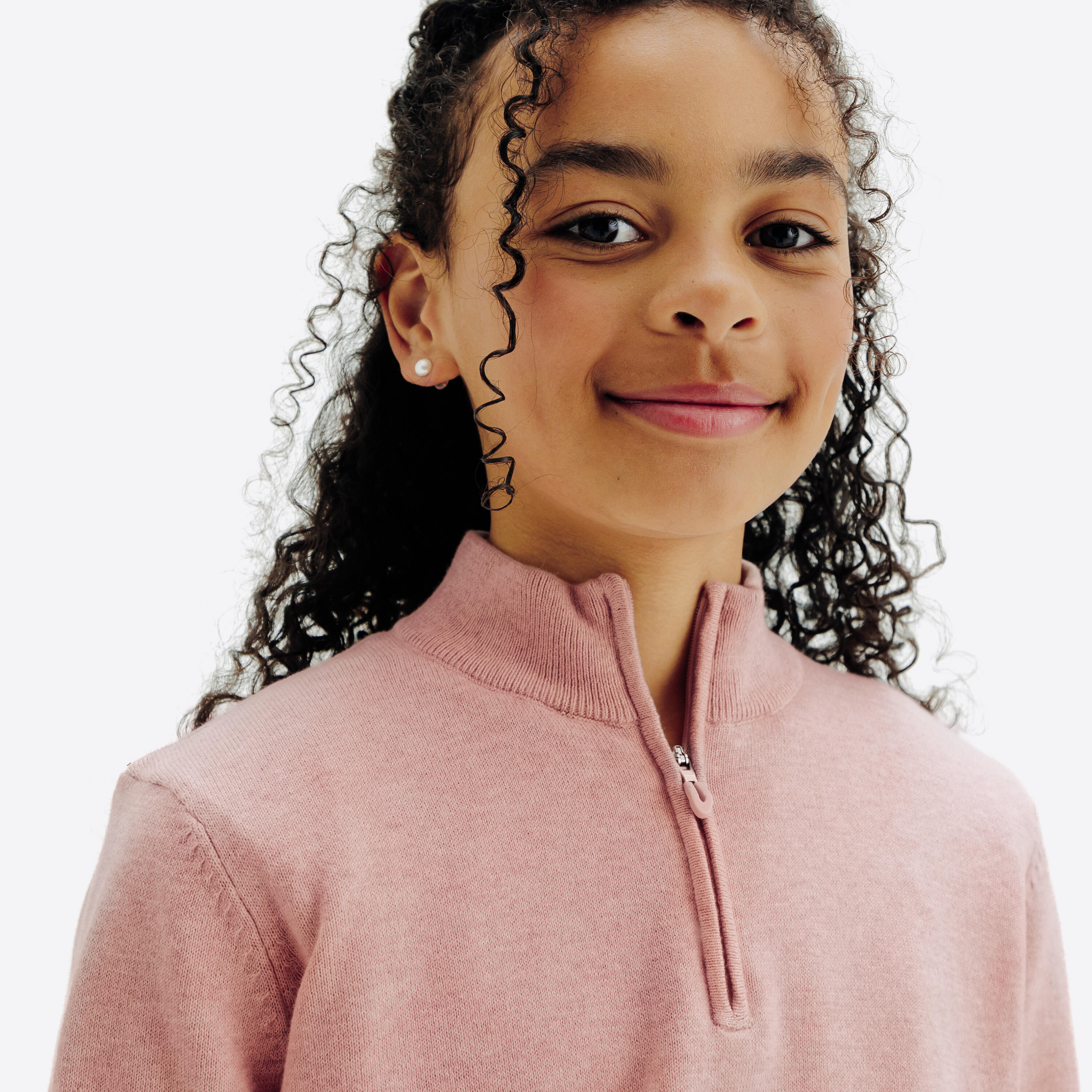 Winddichte golftrui voor kinderen MW500 roze 3/5