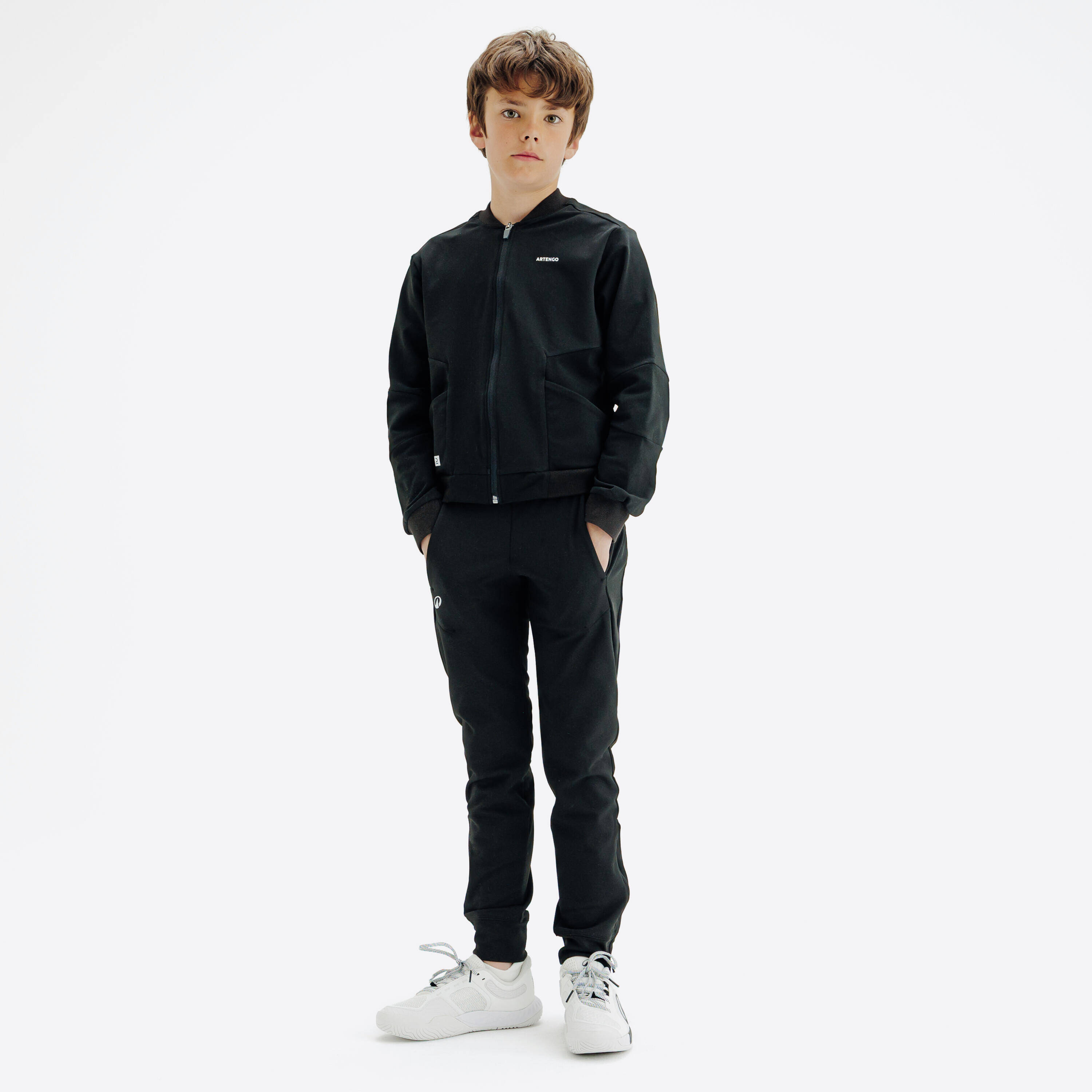 Boys' Tennis Jacket TJK500 - Black -  2