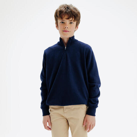 Pull de golf coupe-vent enfant MW500 bleu marine