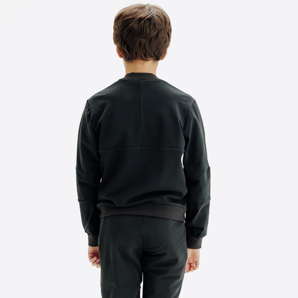 Tennisjacke Kinder TJK500 schwarz