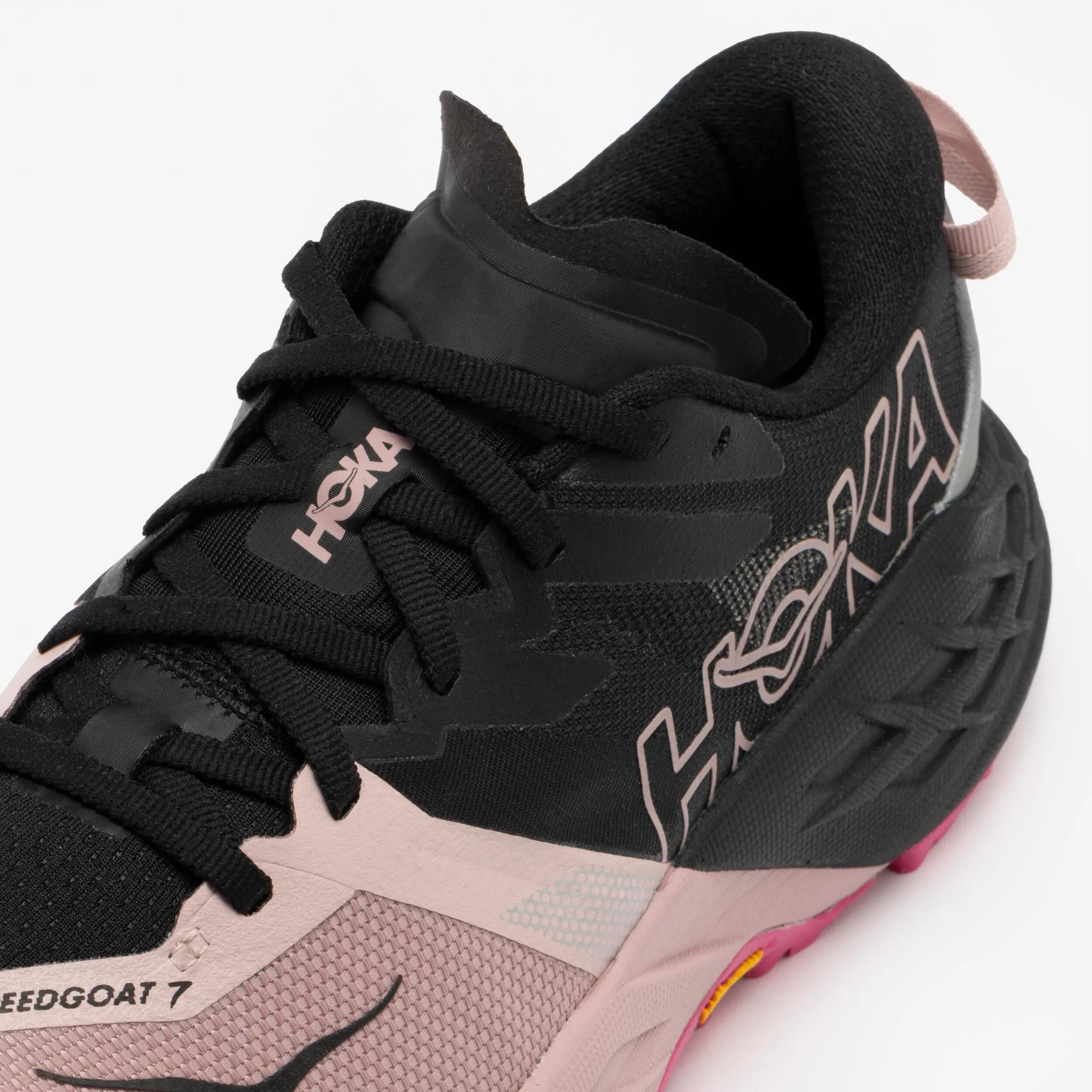 Chaussure de running femme, Hoka speedgoat 7 rose et noir 6/7