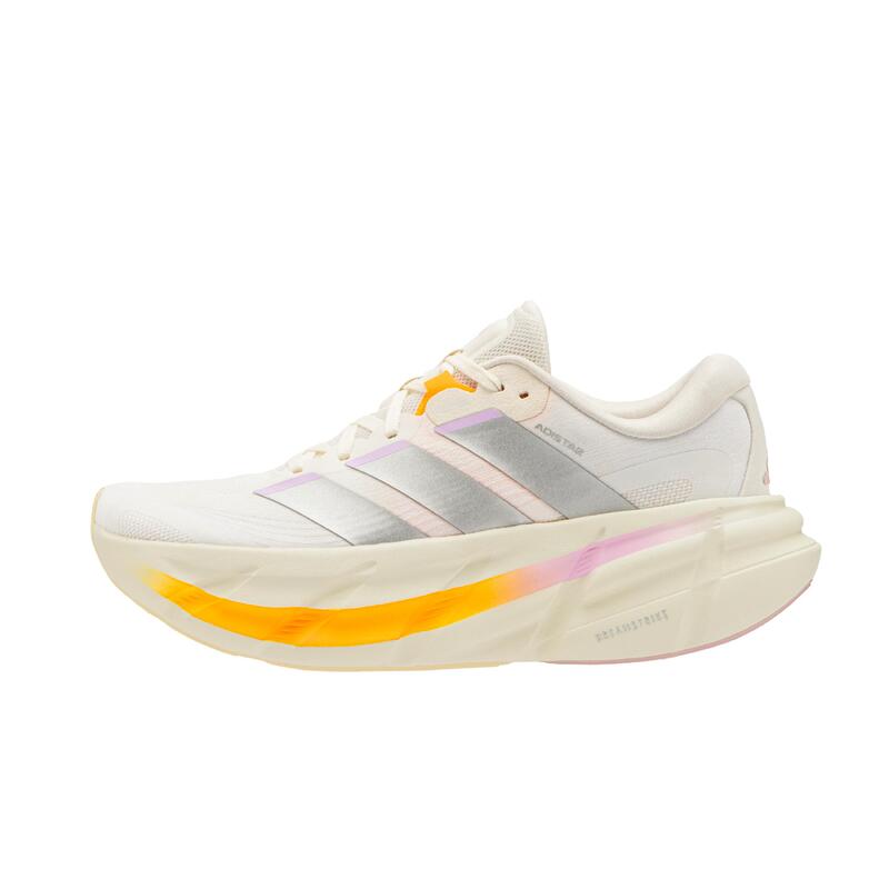Încălțăminte de alergare pe șosea, adidas Adistar 5, alb, bej, portocaliu, damă