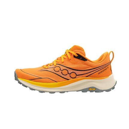 Chaussures de trail running homme, Saucony Peregrine 16 vert jaune orange