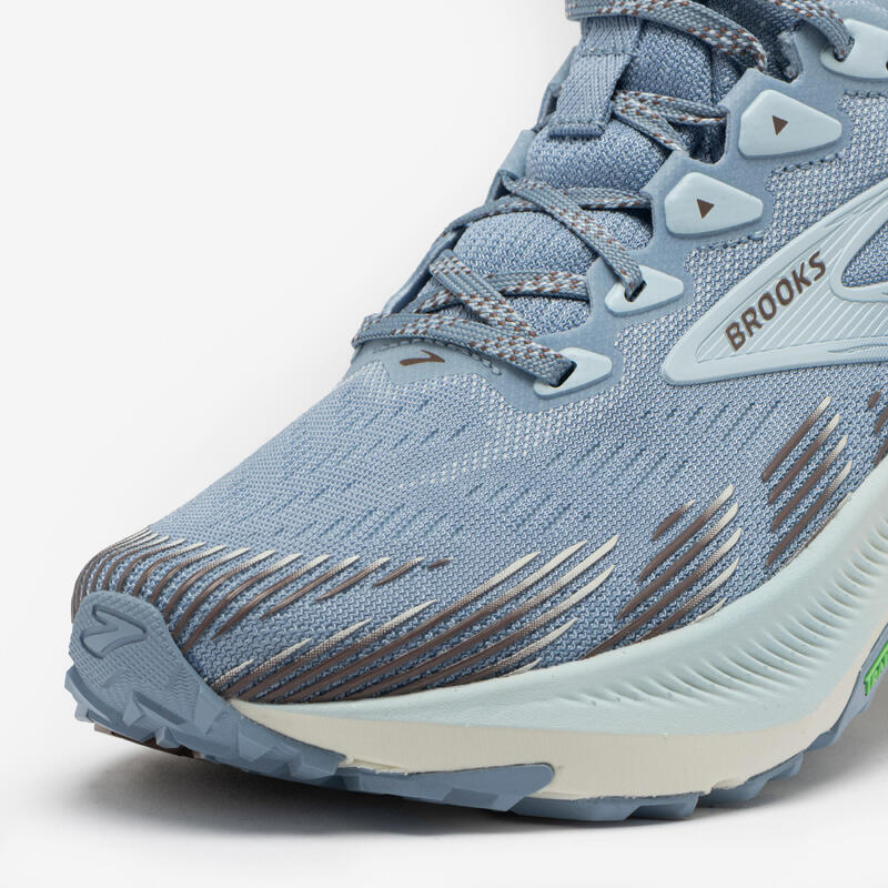 Încălțăminte de alergare trail, Brooks ghost, albastru alb, damă
