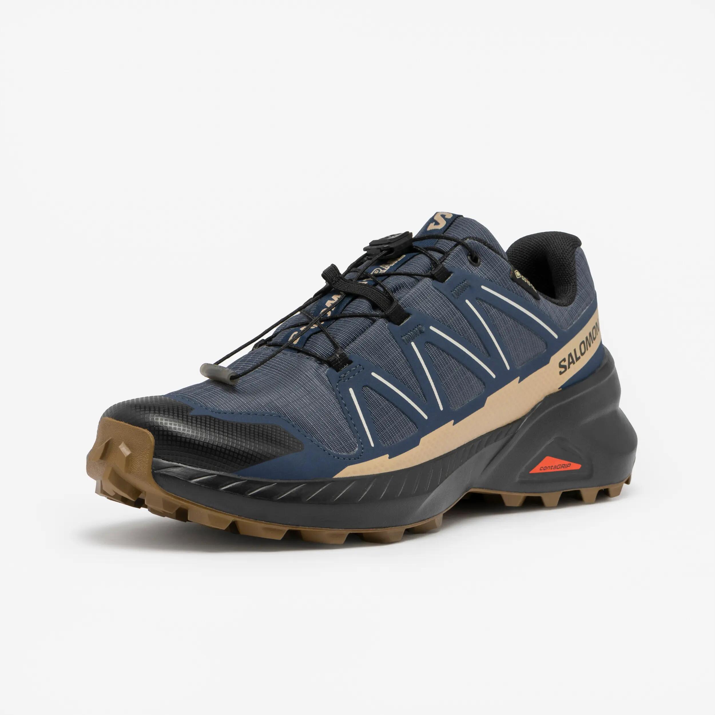 SALOMON Speedcross Peak GTX pánska obuv na trailová beh sivo-modro-žltá 4/7